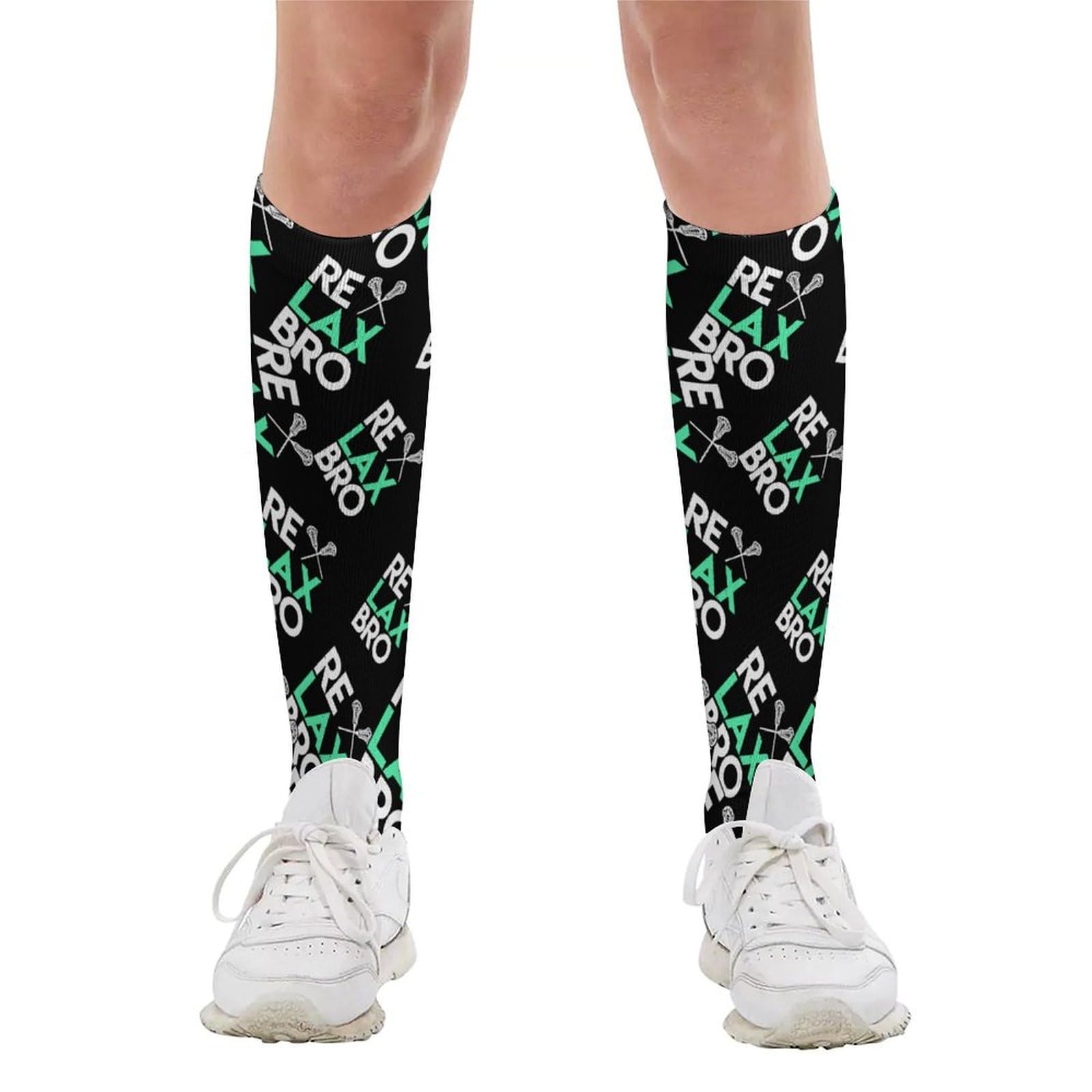 Relax Bro Lacrosse Over The Calf Socks for Men & Women - Lightweight Athletic Running Mid Socks - Perfect for Sports, Workouts & Casual Wear
