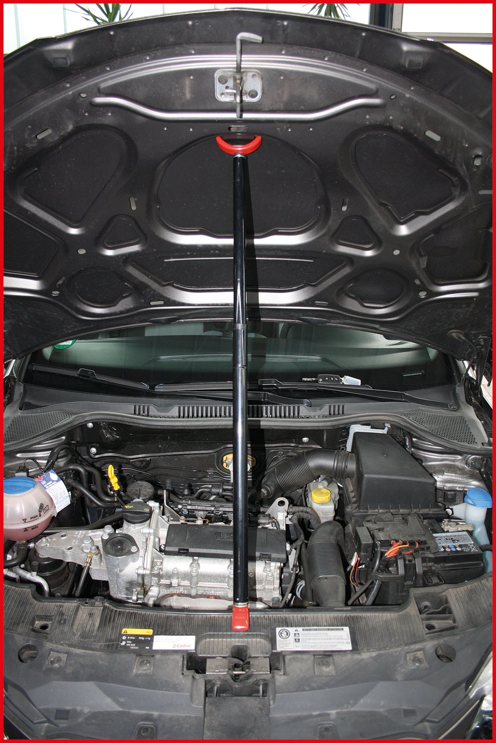 KS Tools 140.2178 Telescopic Bonnet/Tailgate Support Rod - Adjustable 64-109 cm (25-43 inches) - Universal Car Hood & Trunk Strut Replacement - Perfect for Vehicle Maintenance & DIY Repairs