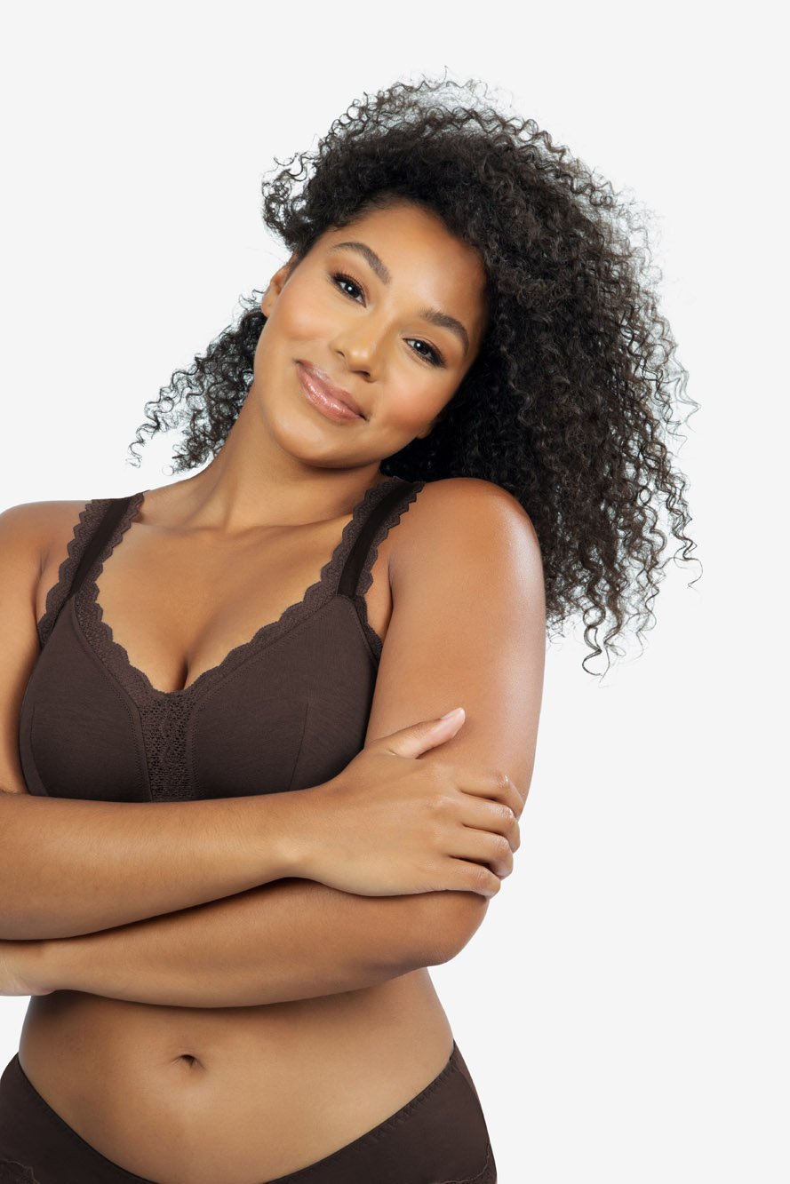 Parfait Dalis Wire Free Bralette - Comfortable Seamless Deep Nude Bra for Women | Perfect for Yoga, Lounge & Everyday Wear