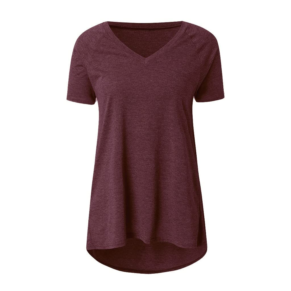 Plus Size Women's Tunic Tops for Leggings - Dressy Casual Crew Neck Short Sleeve Blouse | Perfect for Work, Date Night & Everyday Wear