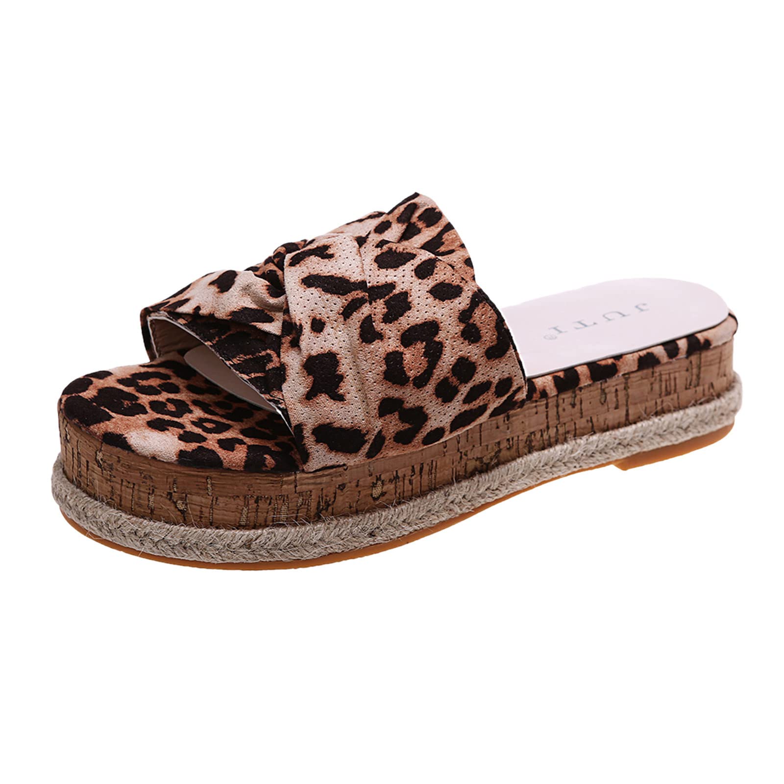 Fashionable Suede Sandals for Women - Comfy & Breathable Leopard Print Casual Slippers in Yellow, Black, Brown | Perfect for Home, Beach, and Summer Outfits