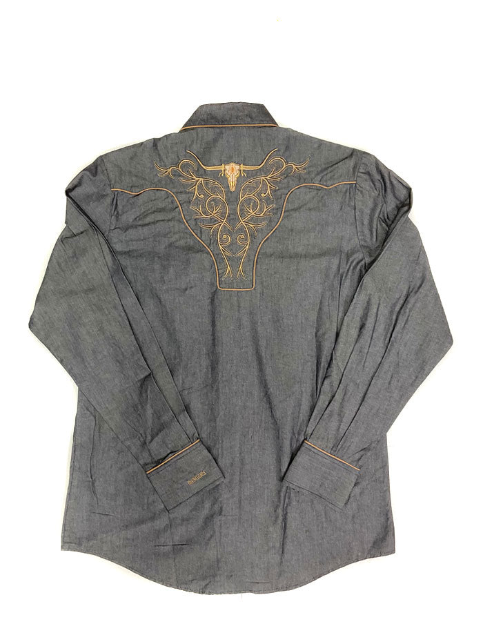 Men's Western Denim Shirt - Classic Cowboy Style for Casual Wear & Outdoor Adventures | Rangers 013CA01