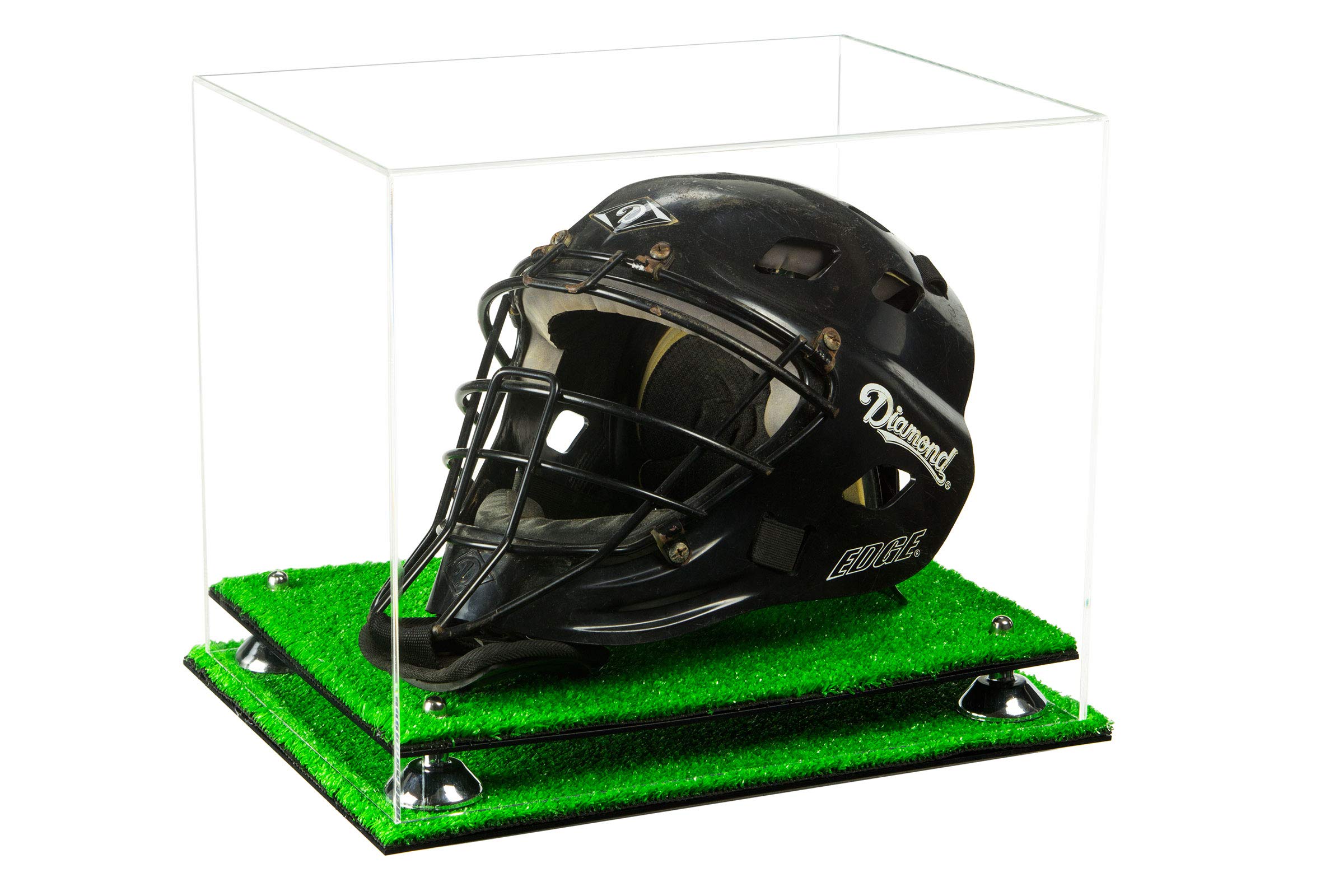 Premium Acrylic Display Case for Hockey Goalie Helmets - Perfect for Showcasing Collectibles in Home, Office, or Sports Memorabilia Rooms