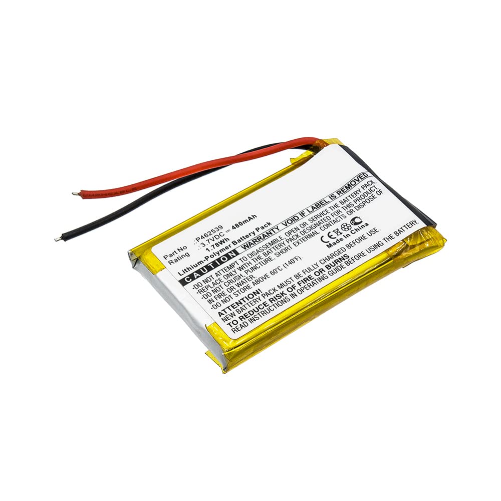Synergy Digital Replacement Headset Battery 3.7V 480mAh Li-Polymer - Compatible with Harman/Kardon P462539 Headphones - Perfect for Wireless Headsets, Office Use & Long Listening Sessions
