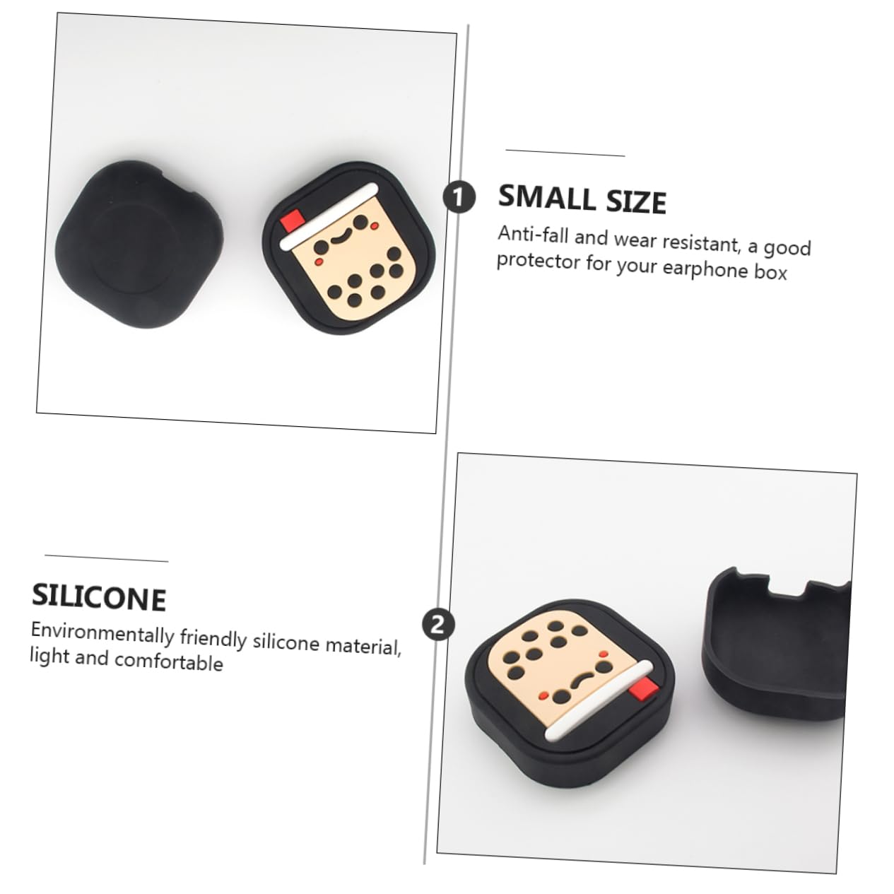 Angoily 3 Pack Silicone Headphone Case - Anti-Slip Protective Cover for Earbuds, Travel Storage Organizer | Compact Portable Design for AirPods, Wireless Earbuds & Headphones (Ideal for Gym, Travel & Daily Use)