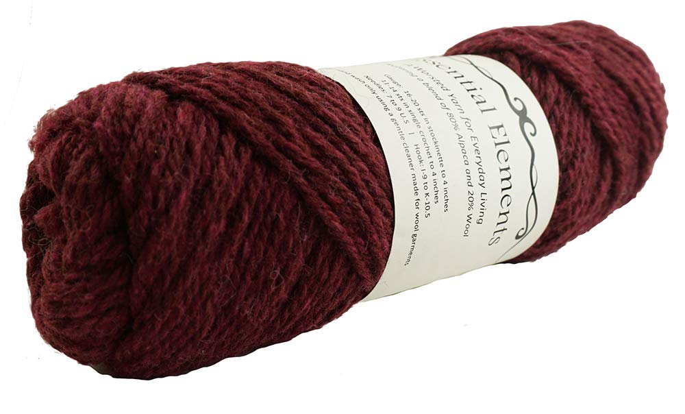 Essential Elements Bulky Yarn - Soft Red Chunky Knitting Yarn for Crochet, Blankets & Scarves | Perfect for DIY Crafts & Cozy Winter Projects