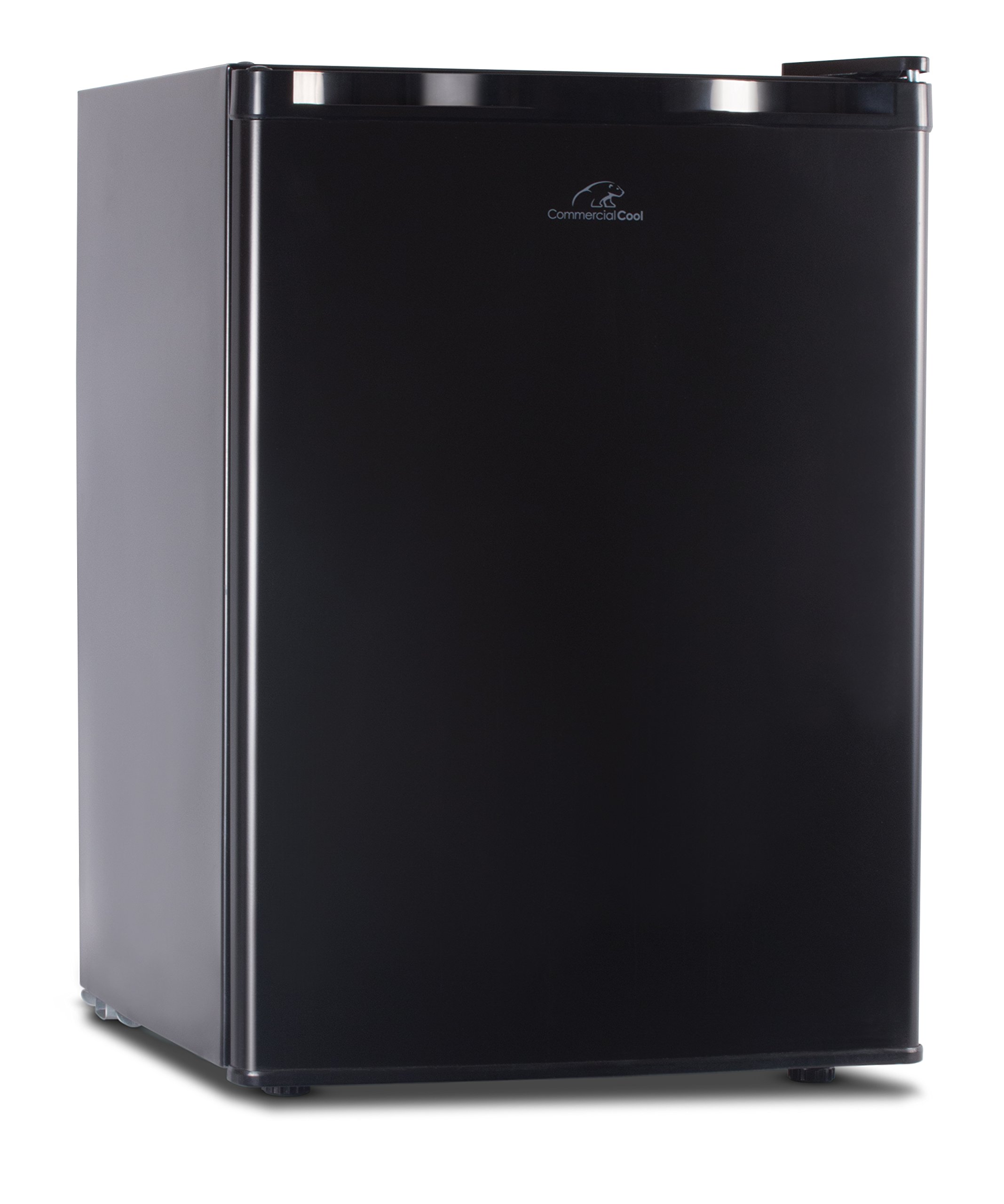 Commercial Cool CCR26B 2.6 Cu. Ft. Compact Single Door Refrigerator with Freezer - Black Mini Fridge for Dorm, Office, Bedroom or Apartment - Energy Efficient Small Refrigerator for Beverages, Snacks and Food Storage