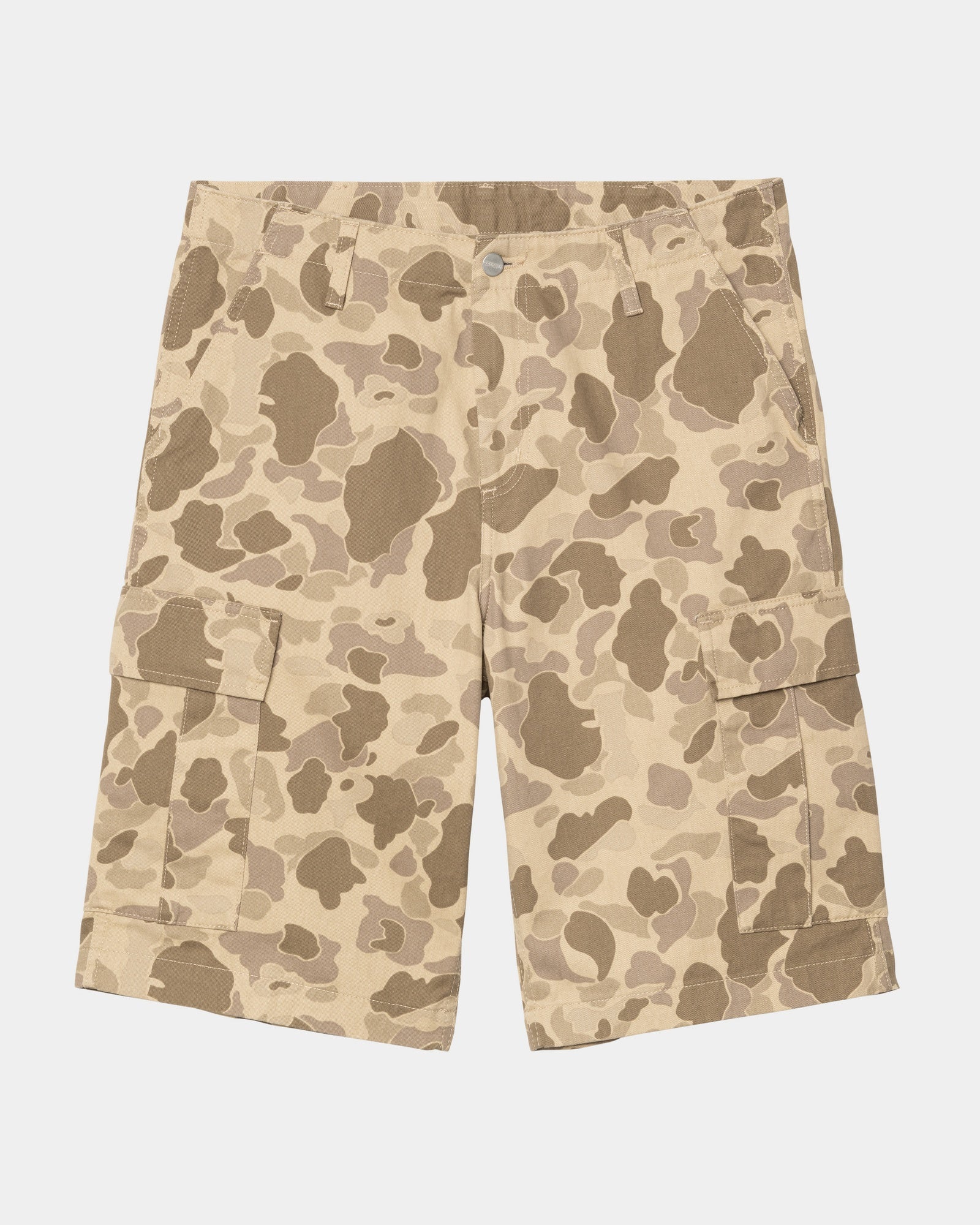 Men's Regular Fit Cargo Shorts - Garment Dyed Desert Duck Camo | Durable Outdoor Work & Hiking Shorts for Men | Casual Summer Adventure Wear
