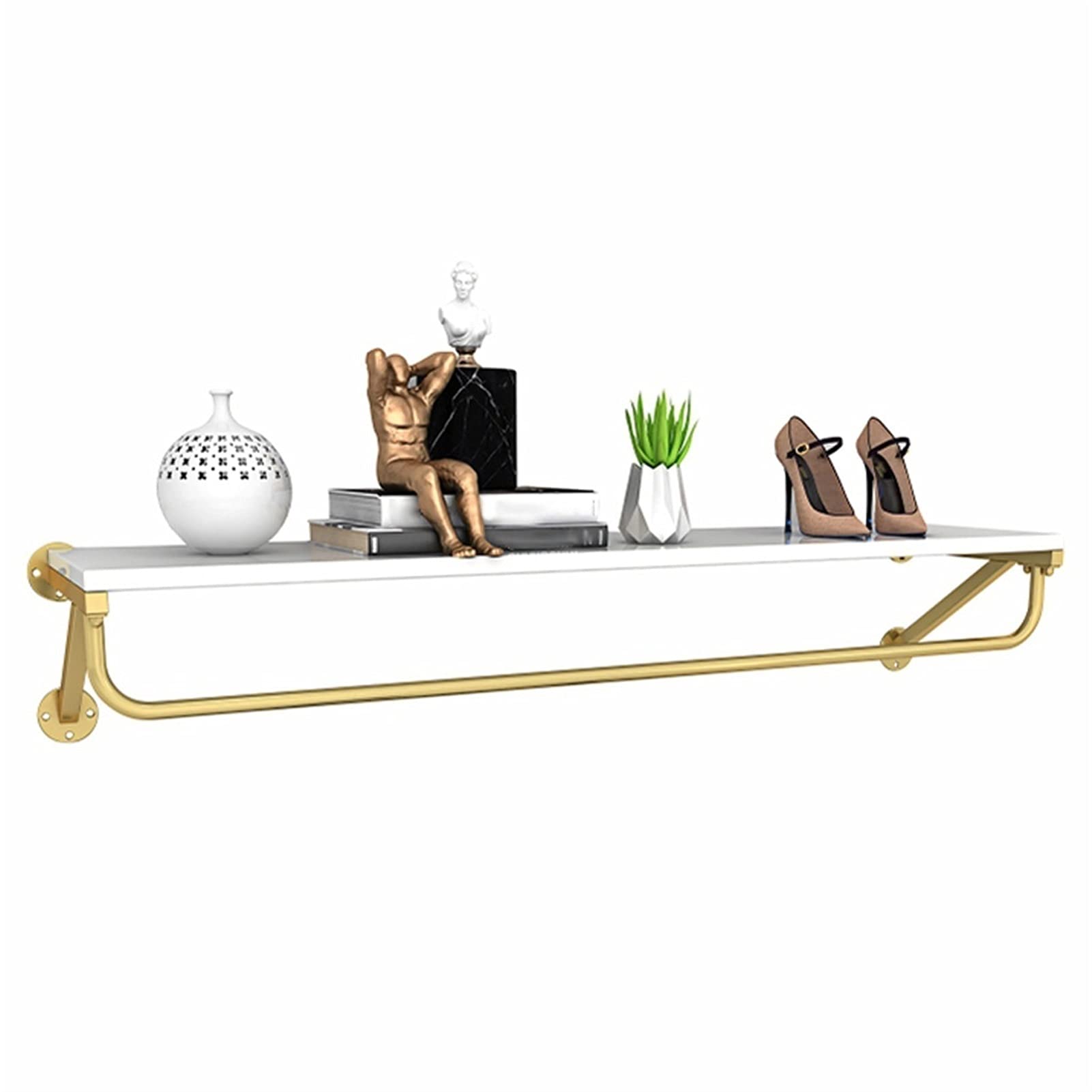 Modern Wall-Mounted Coat Rack with Shelf - Space Saving Clothes Organizer for Entryway & Bedroom