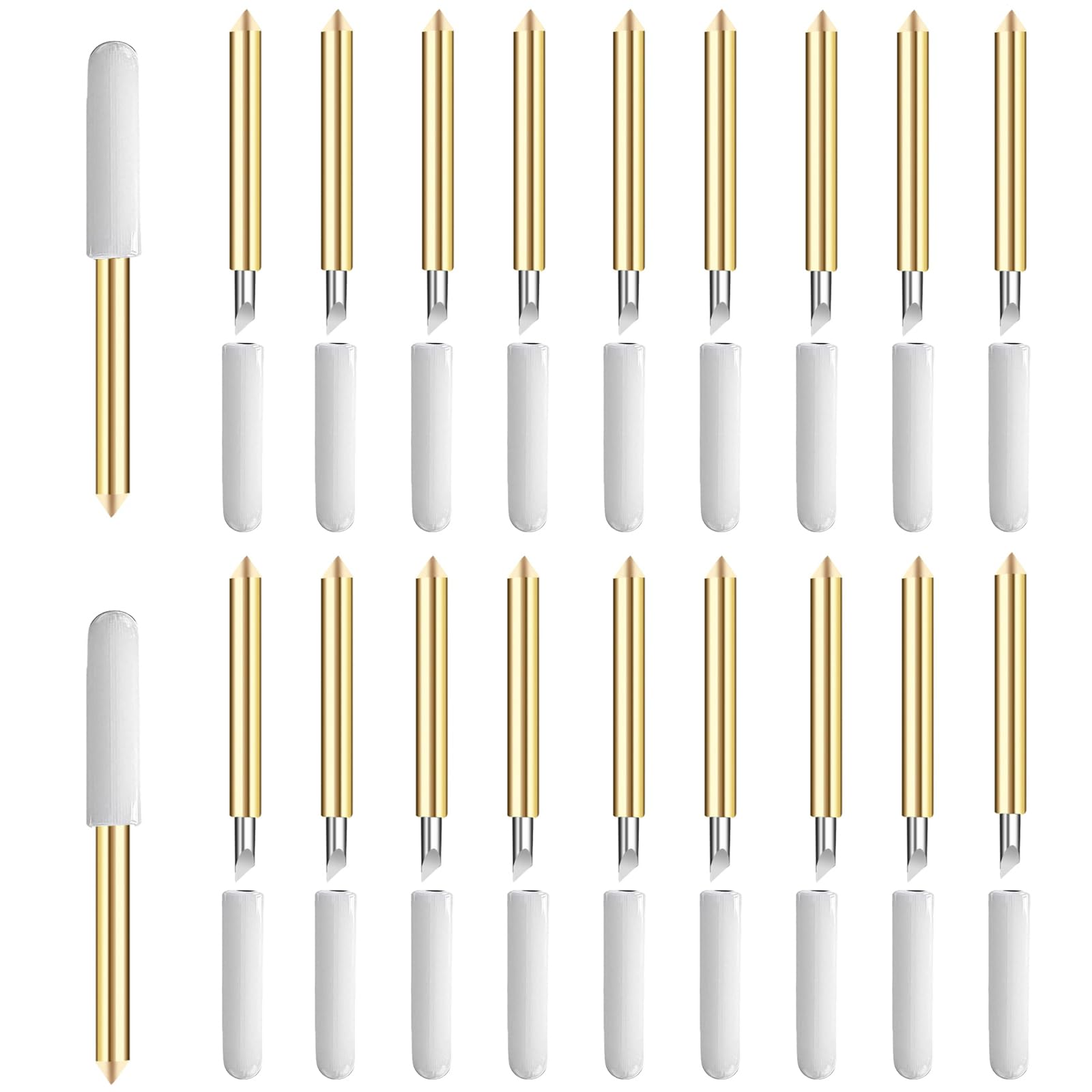 20 Pcs Premium Fine Point Blades Compatible with Cricut Maker 3/4, Maker, Explore 3/4, Air 2/Air/One/Venture - Replacement Blades for Cutting Vinyl, Cardstock, Glitter, Faux Leather, Adhesive Foil & Vellum - Perfect for DIY Crafts, Scrapbooking & Home Decor Projects