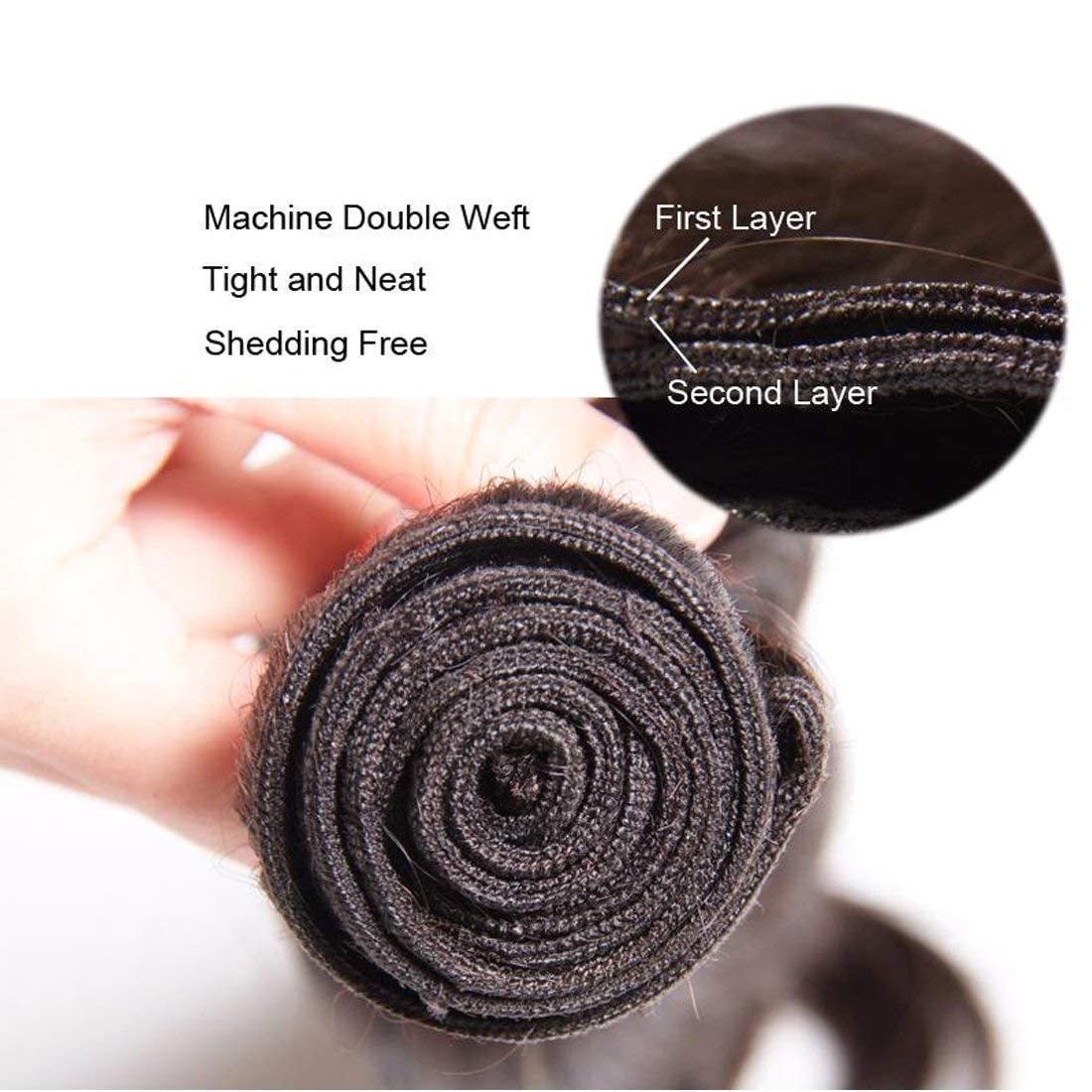 Nadula 100% Unprocessed Brazilian Virgin Human Hair Extensions - 10A Grade Body Wave 3 Bundles with Double Weft (18/20/22 Inch) for Natural Look | Perfect for Daily Wear, Parties & Special Occasions