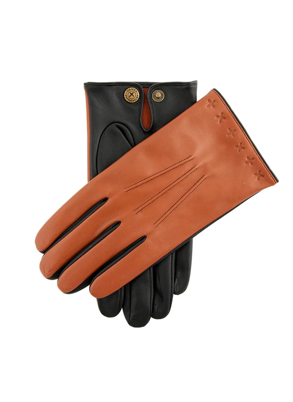Dents Men's The Suited Racer Lando Touchscreen Leather Gloves - Cork/Black | Winter Driving & Outdoor Activities | Cold Weather Accessories for Smartphone Use