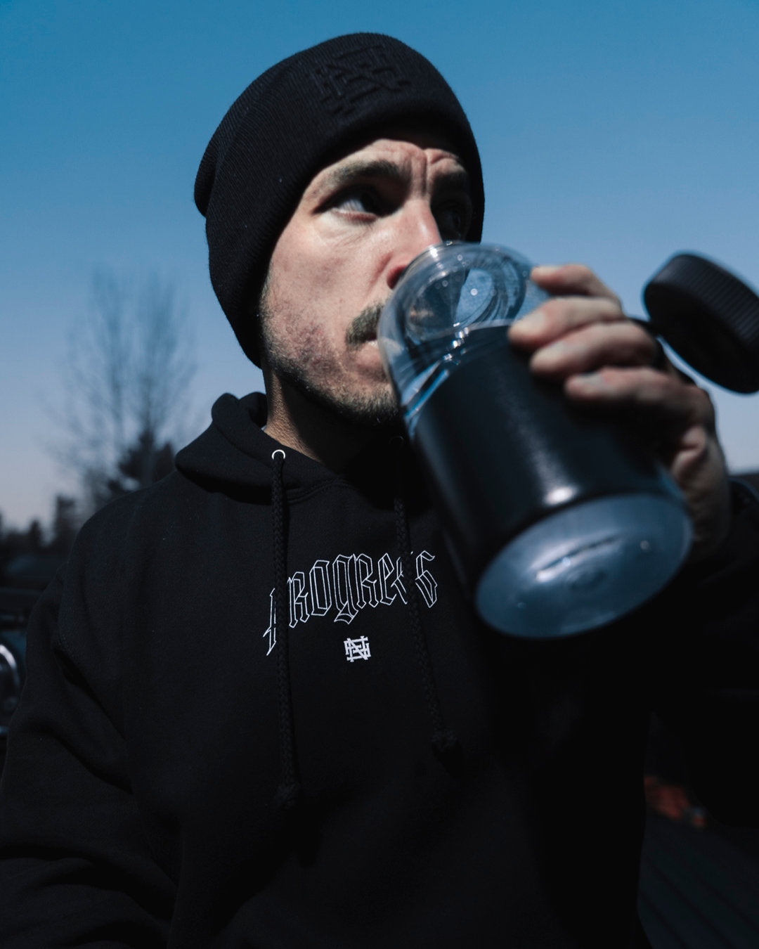 MANTRA BOTTLE - Premium Black Water Bottle for Yoga, Meditation & Outdoor Activities | BPA-Free & Leak-Proof
