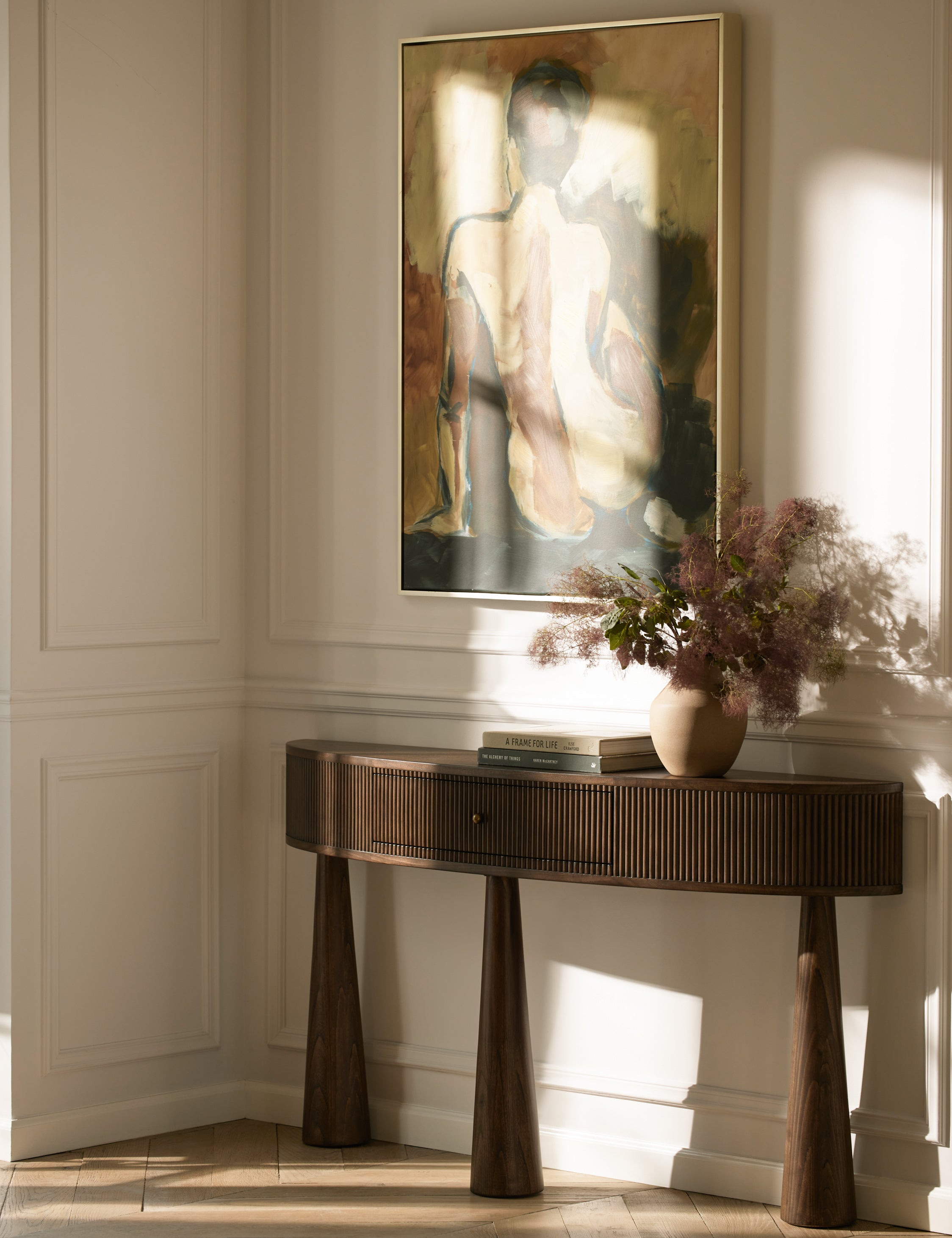 Modern Fletcher Console Table - Entryway Sofa Table with Storage Shelf | Perfect for Hallway, Living Room & Bedroom Decor