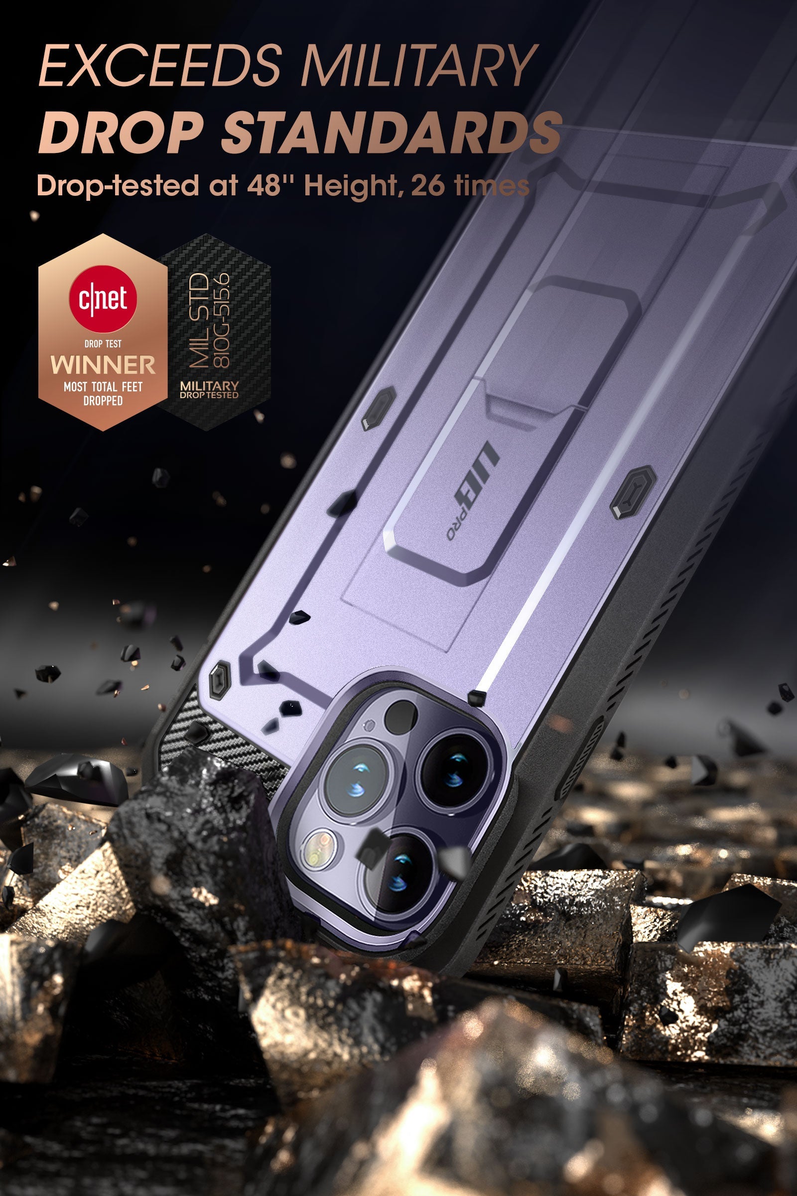 iPhone 14 Pro Max 6.7 Inch Unicorn Beetle PRO Rugged Protective Case - Deep Purple | Shockproof & Drop Proof Cover | Perfect for Outdoor Adventures & Daily Use