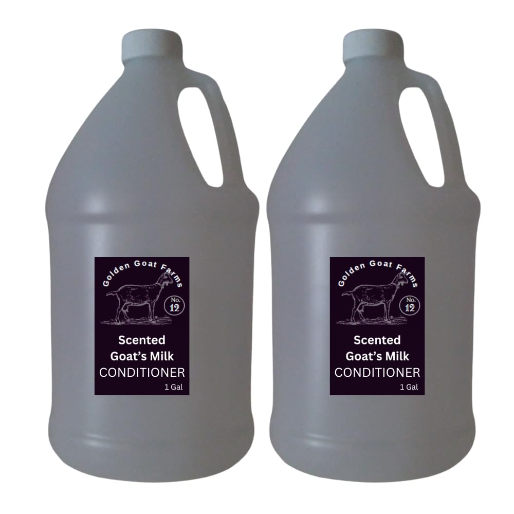 Golden Goat Farms White Ginger & Coconut Milk Scented Hair Conditioner with Goat Milk - 1 Gallon (2 Pack) - Deep Moisturizing for Dry, Damaged Hair - Perfect for Salon, Home & Travel Use