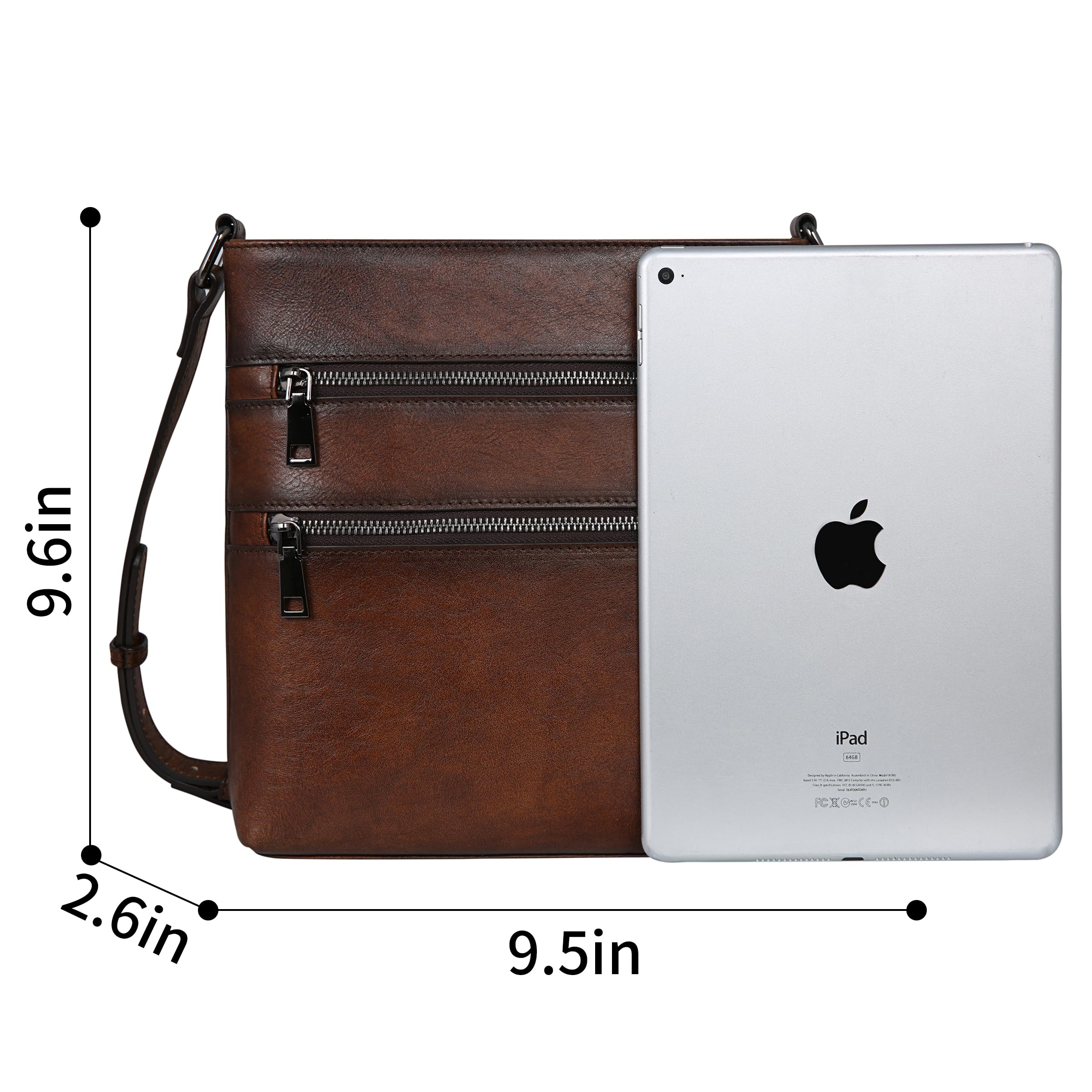 Genuine Leather Crossbody Bags for Women with Multi-Pockets - Perfect for Travel & Daily Use