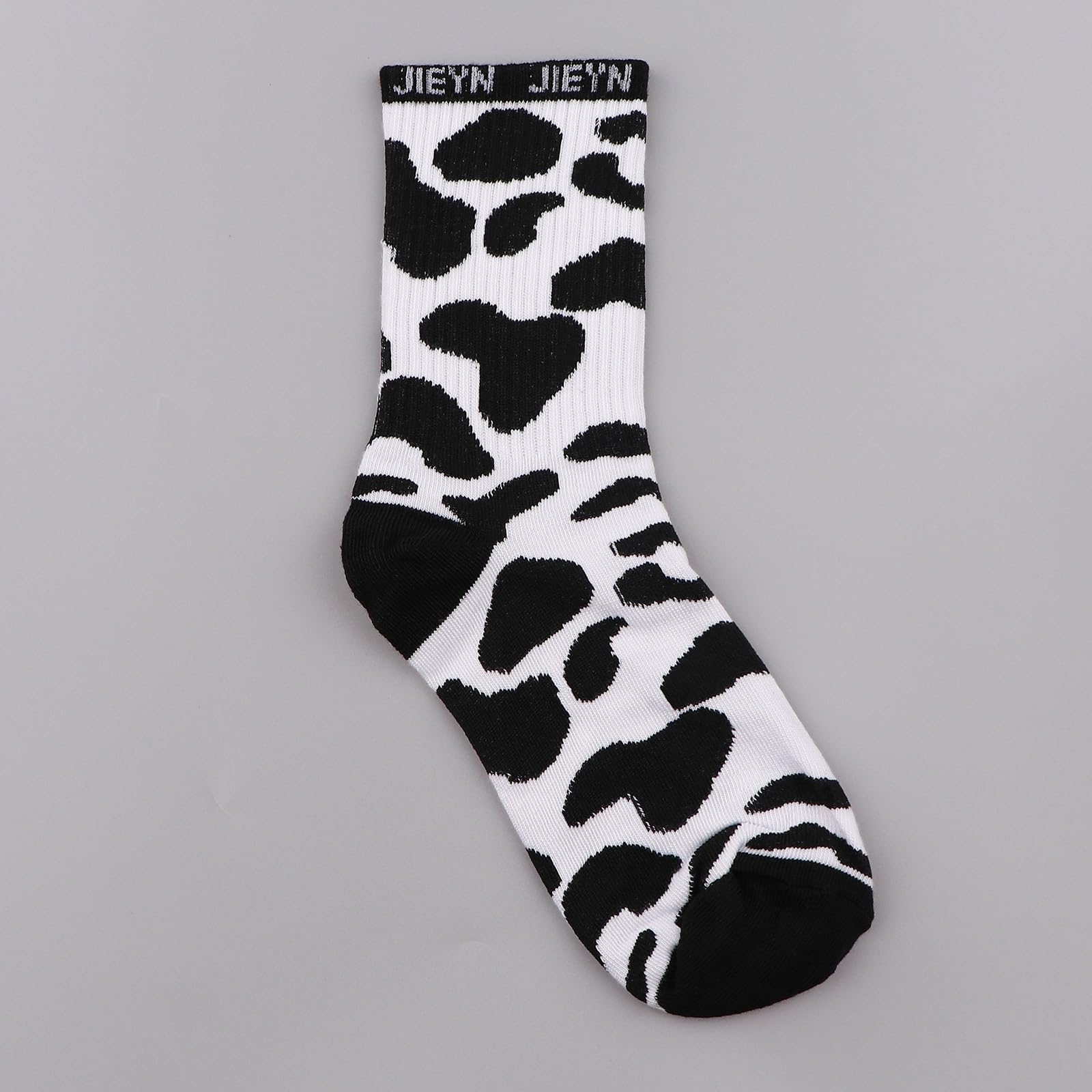 Breathable Cotton Ankle Socks for Women - Moisture Wicking Casual Socks - 5 Pairs Cow Print Novelty Socks - Perfect for Running, Yoga & Daily Wear - Cute Cow Themed Gift for Her
