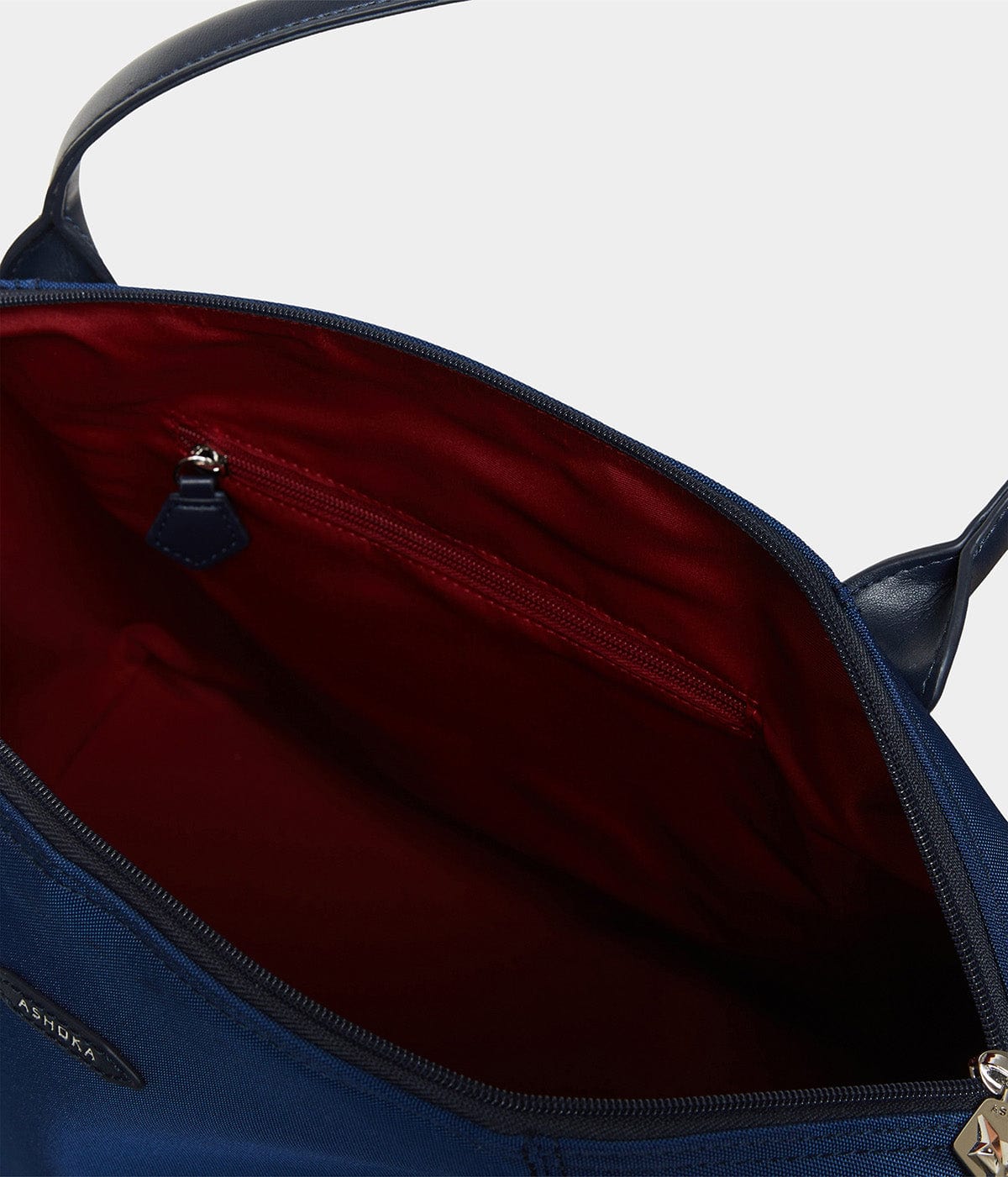 Eco-Friendly Recycled Nylon & Apple Leather Weekender Travel Bag - Navy Blue Carry-On Duffle for Weekend Getaways, Business Trips & Gym Essentials