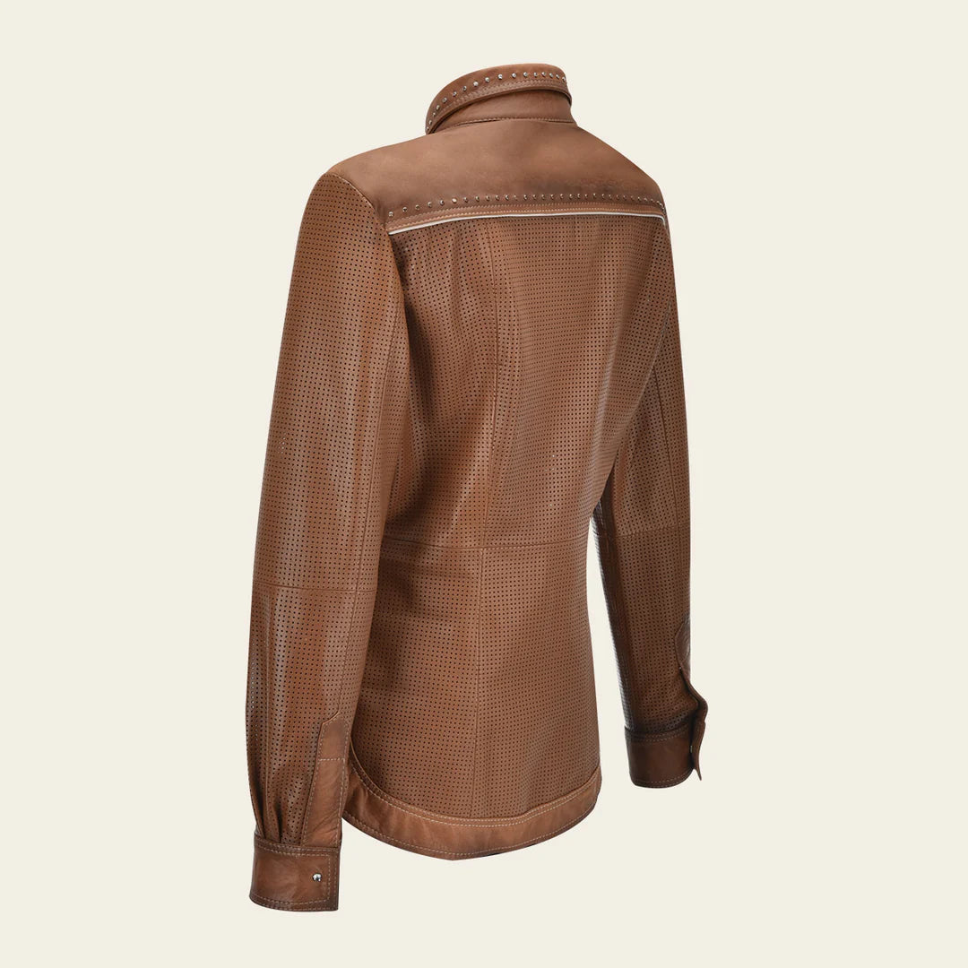 Cuadra Honey Western Fashion Lambskin Leather Camisole for Women - Stylish & Comfortable Western Wear for Casual Outings & Night Out