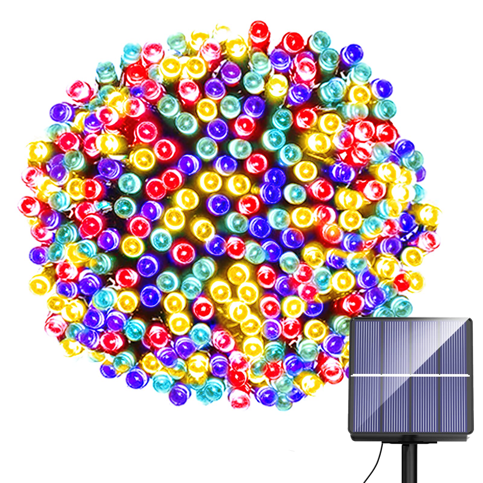 Solar Powered Christmas String Lights Outdoor - 72ft 200 LED Waterproof Fairy Lights with 8 Modes | Solar Garden Lights for Fence, Balcony, Yard, Patio, Camping & Party Decorations | Perfect for Holiday, Wedding, Christmas Tree & Outdoor Decor