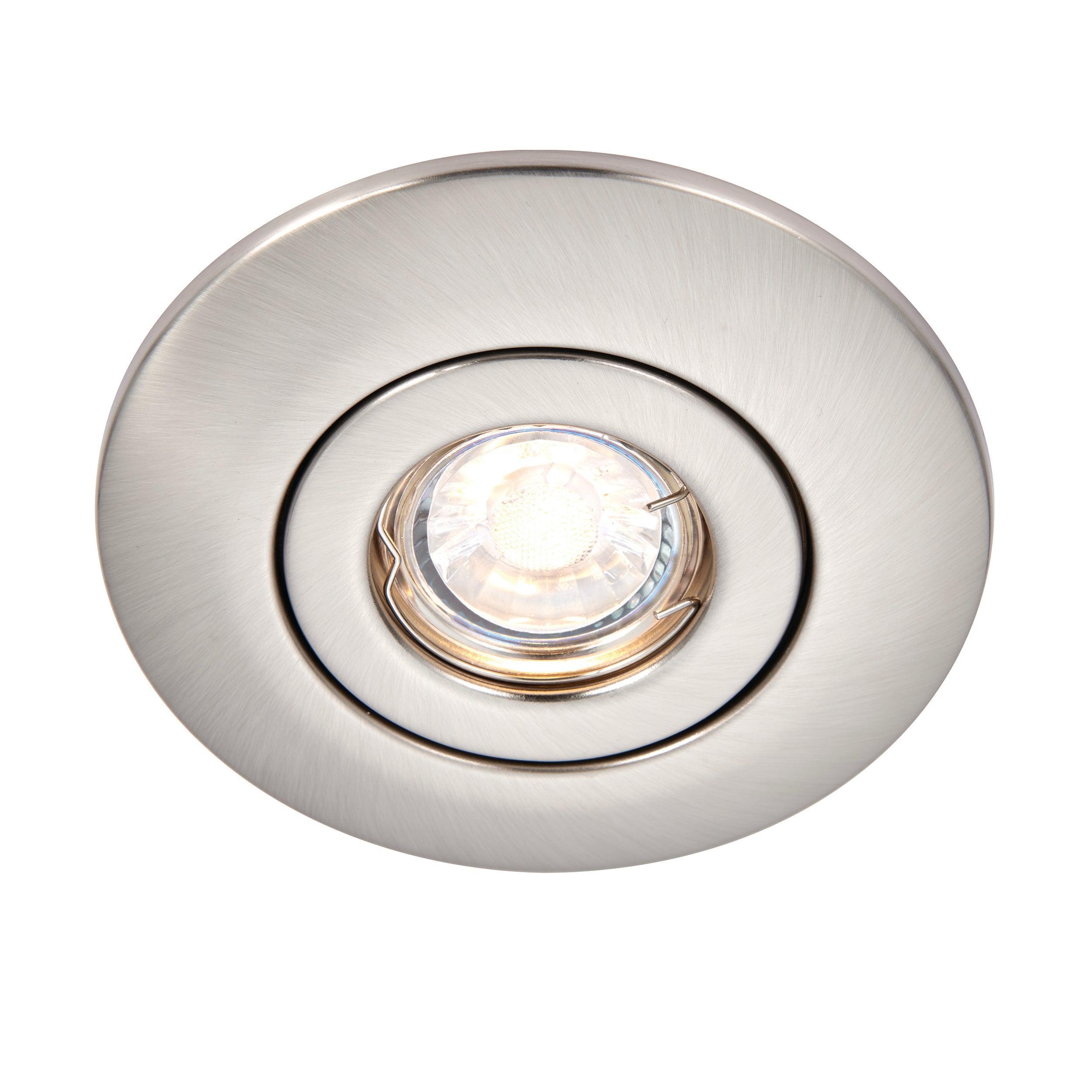 Dimmable Converse Bezel Recessed Light Fixture 50W Nickel Finish - Perfect for Kitchen, Bathroom & Hallway Lighting