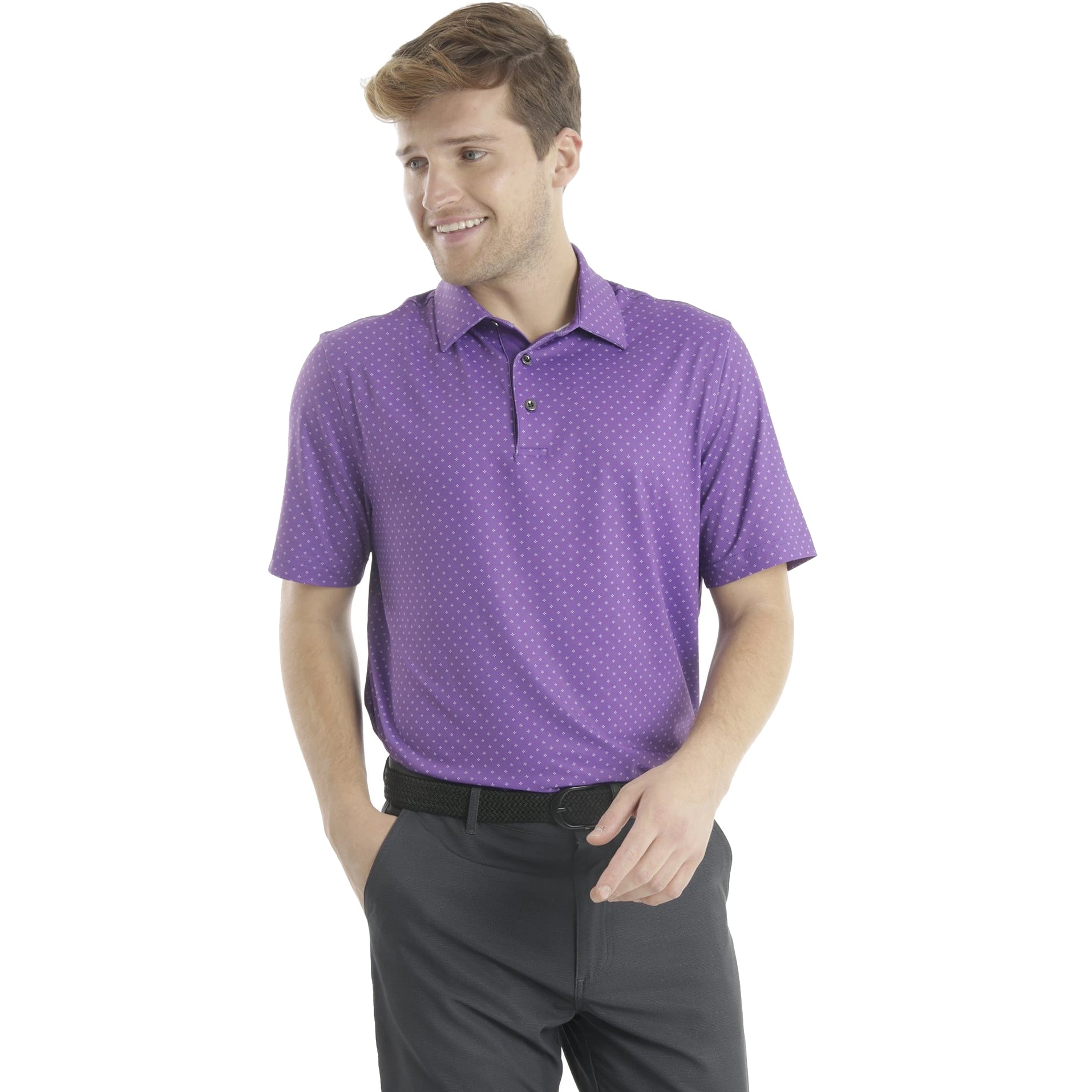 Chase54 Starburst Men's Golf Polo Shirt - Moisture Wicking, UV Protection & Breathable for Comfort on the Golf Course & Outdoor Activities