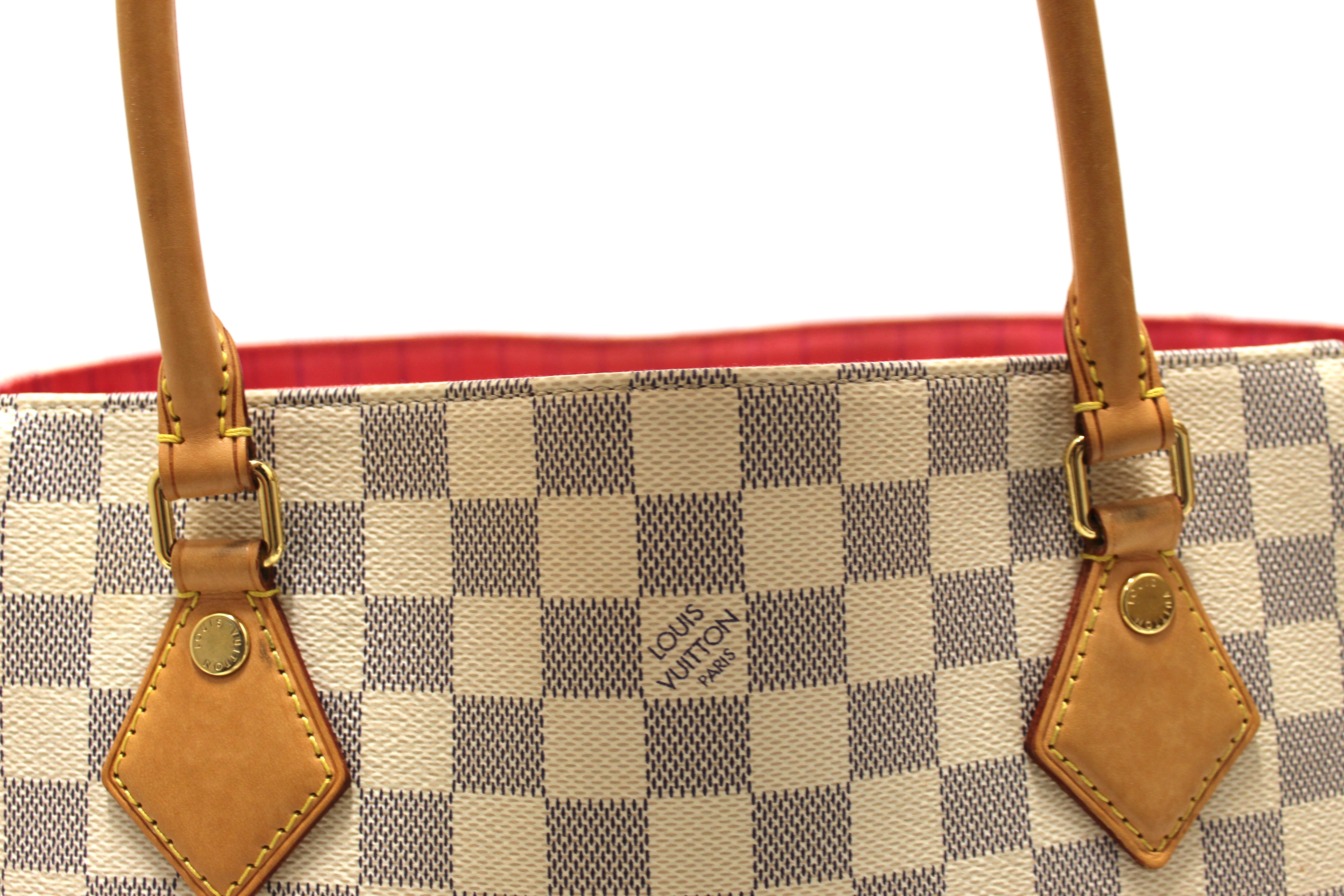 Authentic Louis Vuitton Damier Azur Calvi Shoulder Tote Bag for Women - Luxury Designer Handbag, Perfect for Work, Travel & Everyday Use