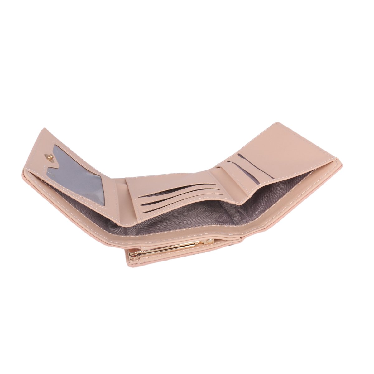 Women's Small Solid Color Kiss-Lock Clutch Wallet & Coin Purse - Light Pink | Elegant Evening Bag for Parties, Weddings & Date Nights