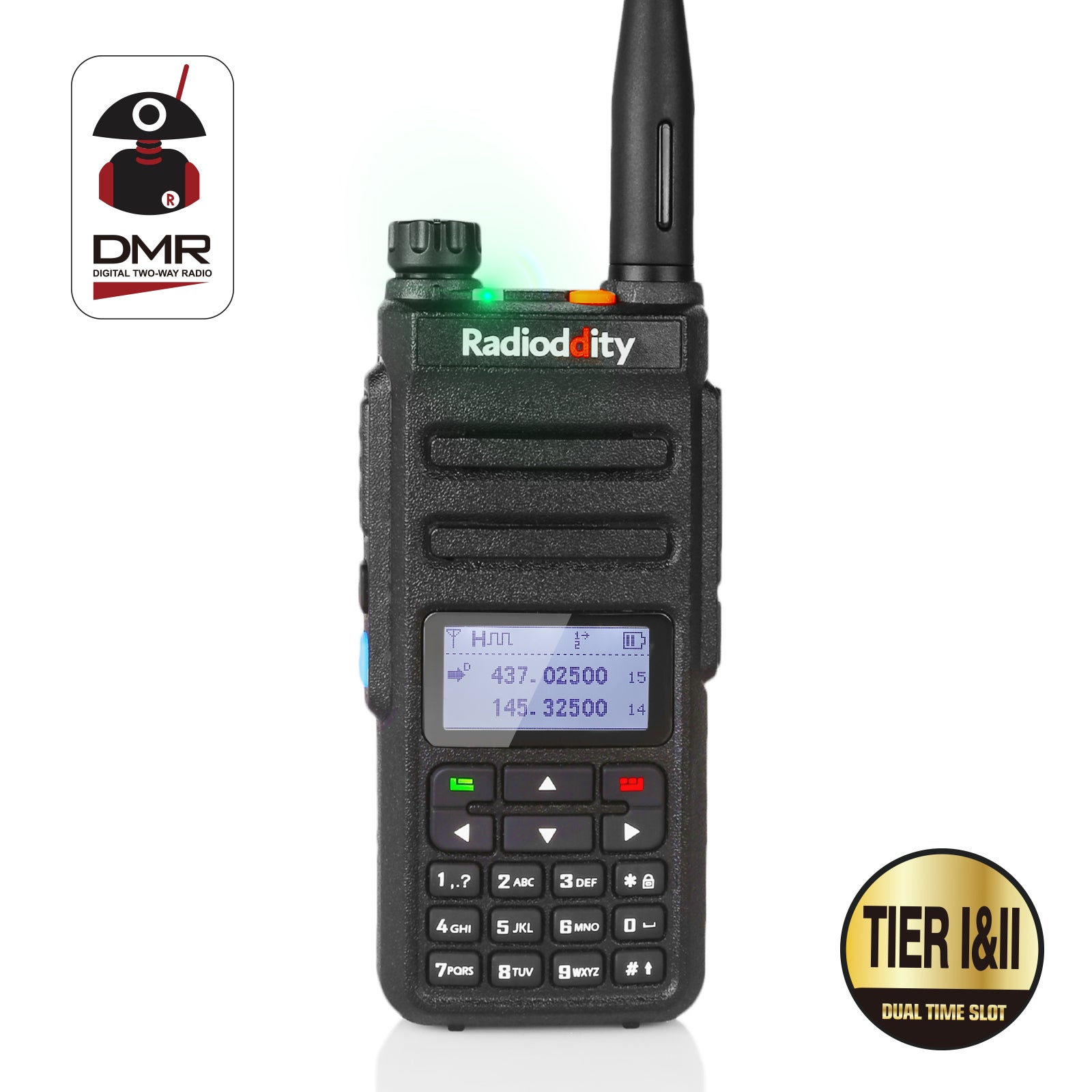 Radioddity GD-77 Dual Band DMR Digital Radio - 2 Time Slots, 2200mAh Battery, 5W Power with Programming Cable | Ideal for Amateur Radio Operators, Emergency Communication & Outdoor Adventures