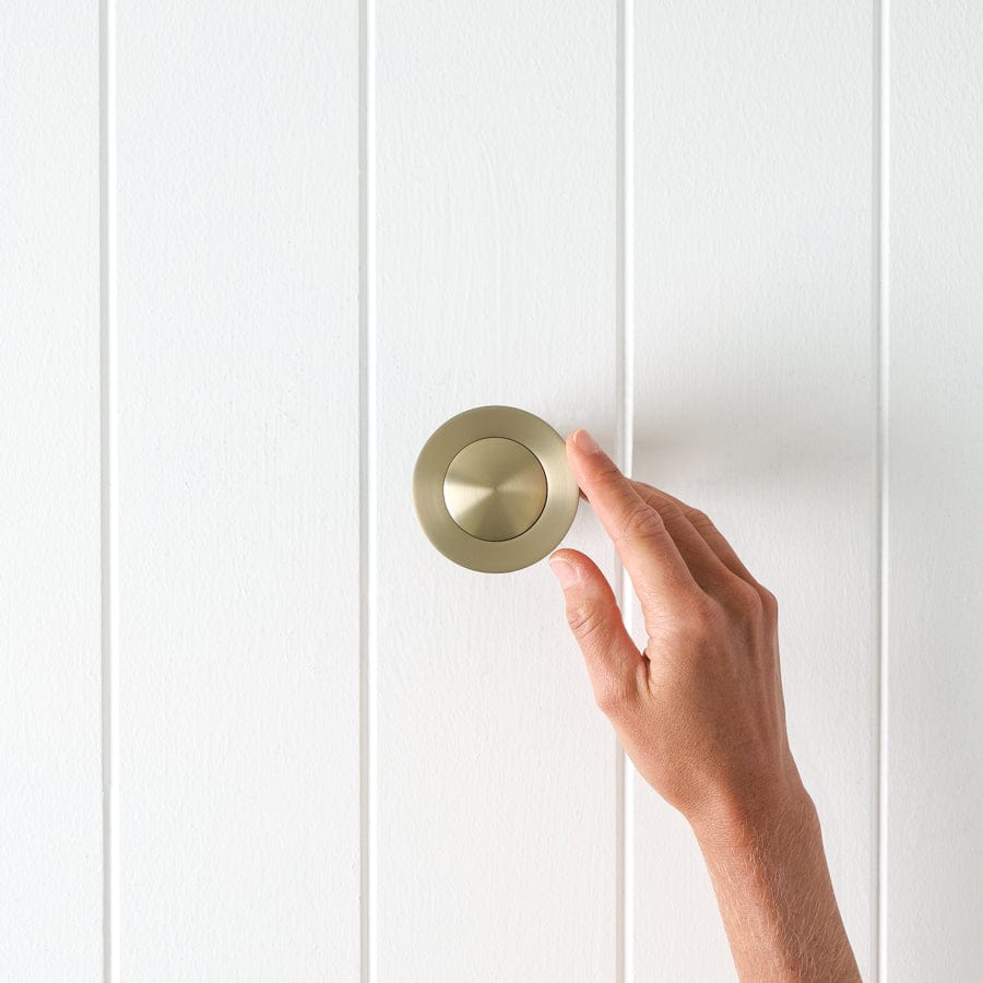 Pop Up Drain Stopper with Warm Brushed Nickel Finish - No Overflow Hole - Perfect for Bathroom Sink, Bathtub & Kitchen Basin