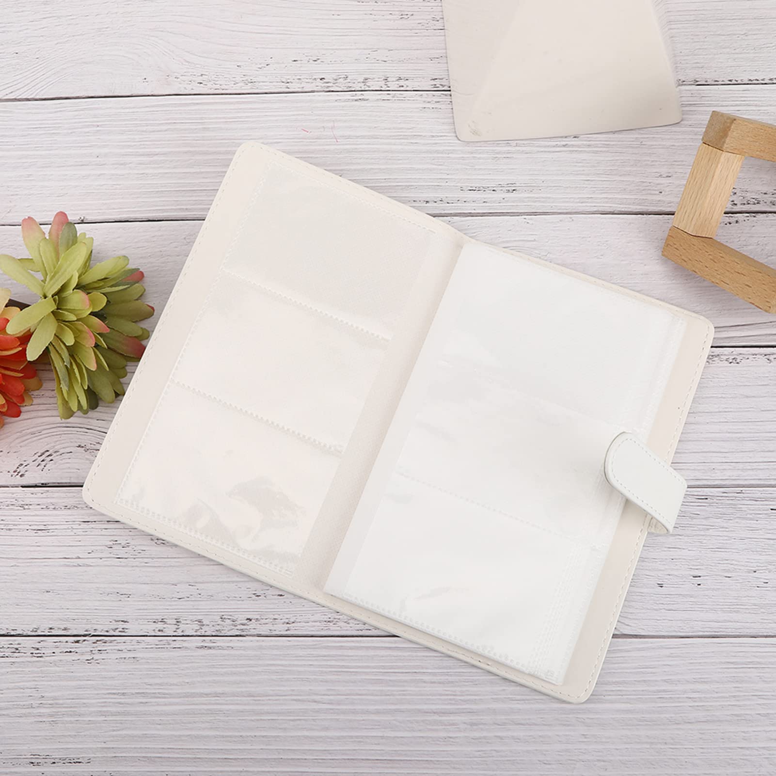 3in1 PU Leather Photo Album with 96 Pockets - Compatible with Mini11/8/9/7s/25/70/90 Camera - Holds Photos, Movie Tickets & Bank Cards (White) - Perfect for Travel, Wedding & Family Memories Storage