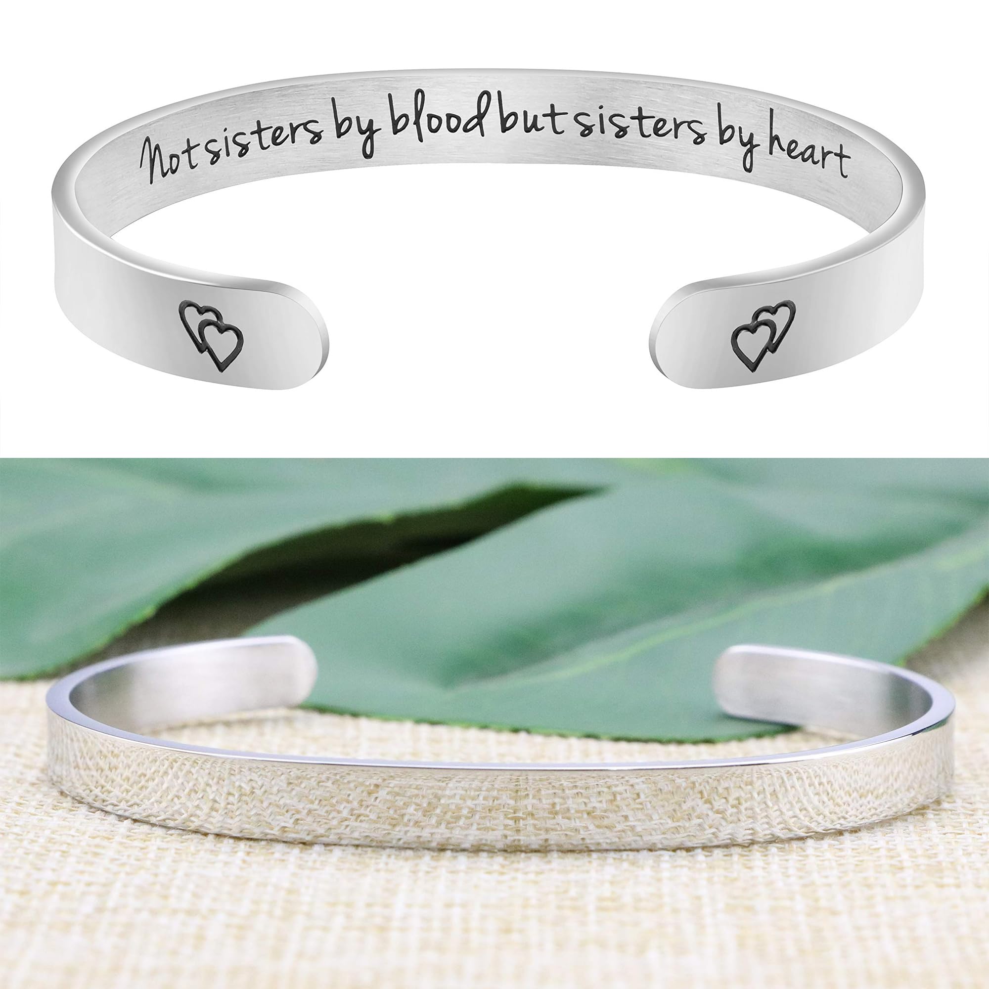 JoycuFF Inspirational Bracelets for Women - Funny Sister Jewelry Gifts, Mantra Cuff Bangle for Best Friends & Sisters - Perfect for Birthdays, Anniversaries & Everyday Encouragement