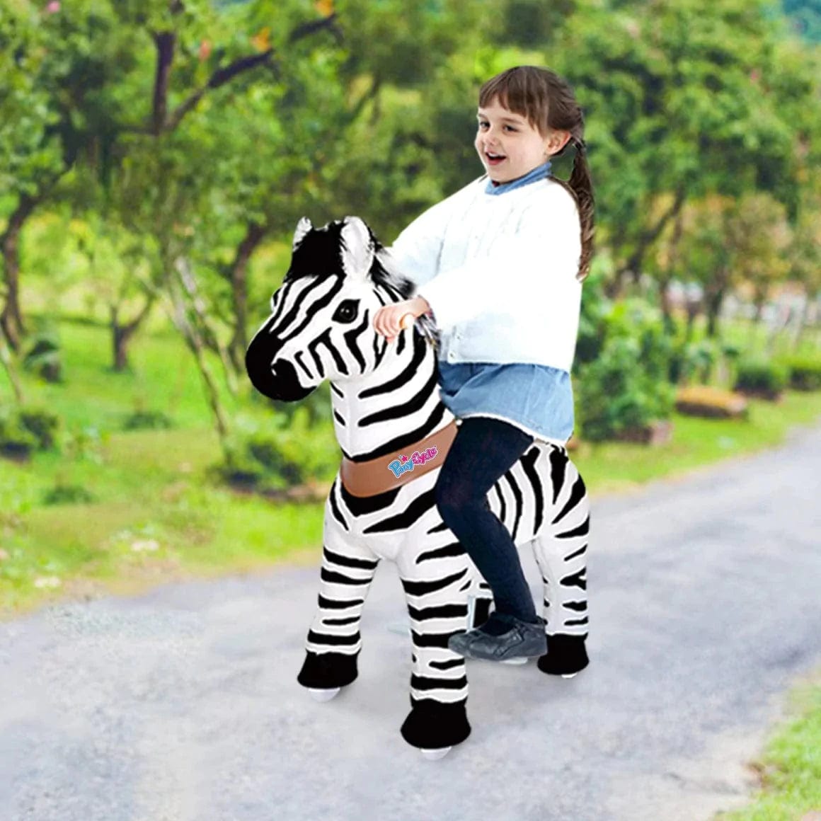 Ponycycle Ride-On Toy for Kids Ages 4-8 | Medium Size Wooden Rocking Horse | Perfect for Indoor & Outdoor Play, Birthday Gifts, and Pretend Play Activities