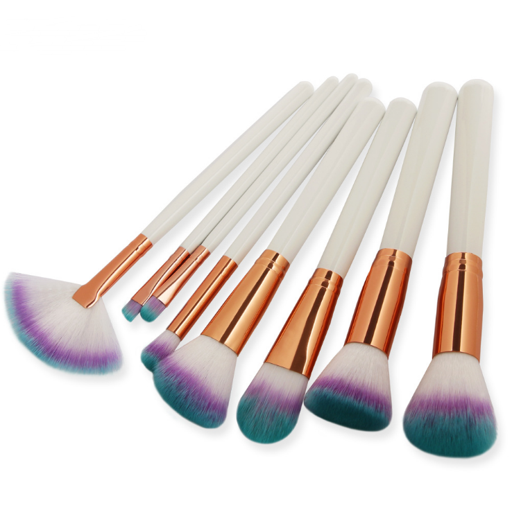 8-Piece Professional Makeup Brush Set for Flawless Face & Eye Application - Perfect for Daily Makeup, Contouring, and Blending