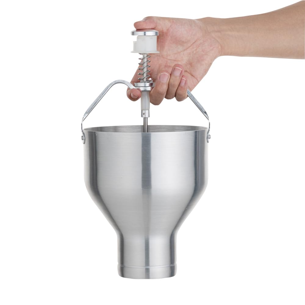 Restaurantware Met Lux 88oz Waffle Batter Dispenser - Durable Pancake Batter Dropper with Portion Control Dial | Easy to Use Aluminum Cupcake & Crepe Batter Dispenser | Perfect for Waffles, Pancakes, Biscuits & Baking at Home or Restaurants