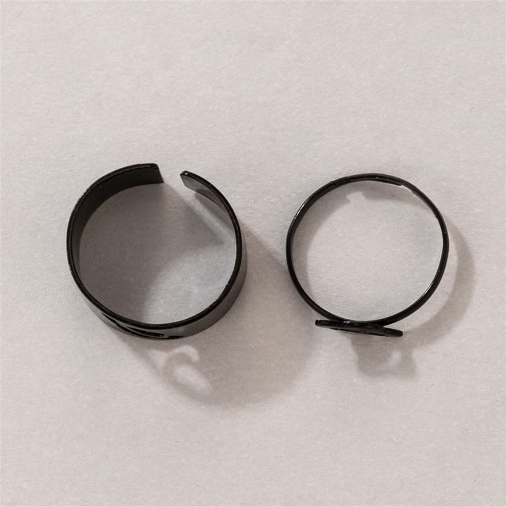 Best Friends BFF Rings for Couples - Matching Love Heart Moon Star Planet Promise Rings for Women & Men | TikTok Y2K Trendy Jewelry Gift for Anniversaries, Valentine's Day & Romantic Occasions