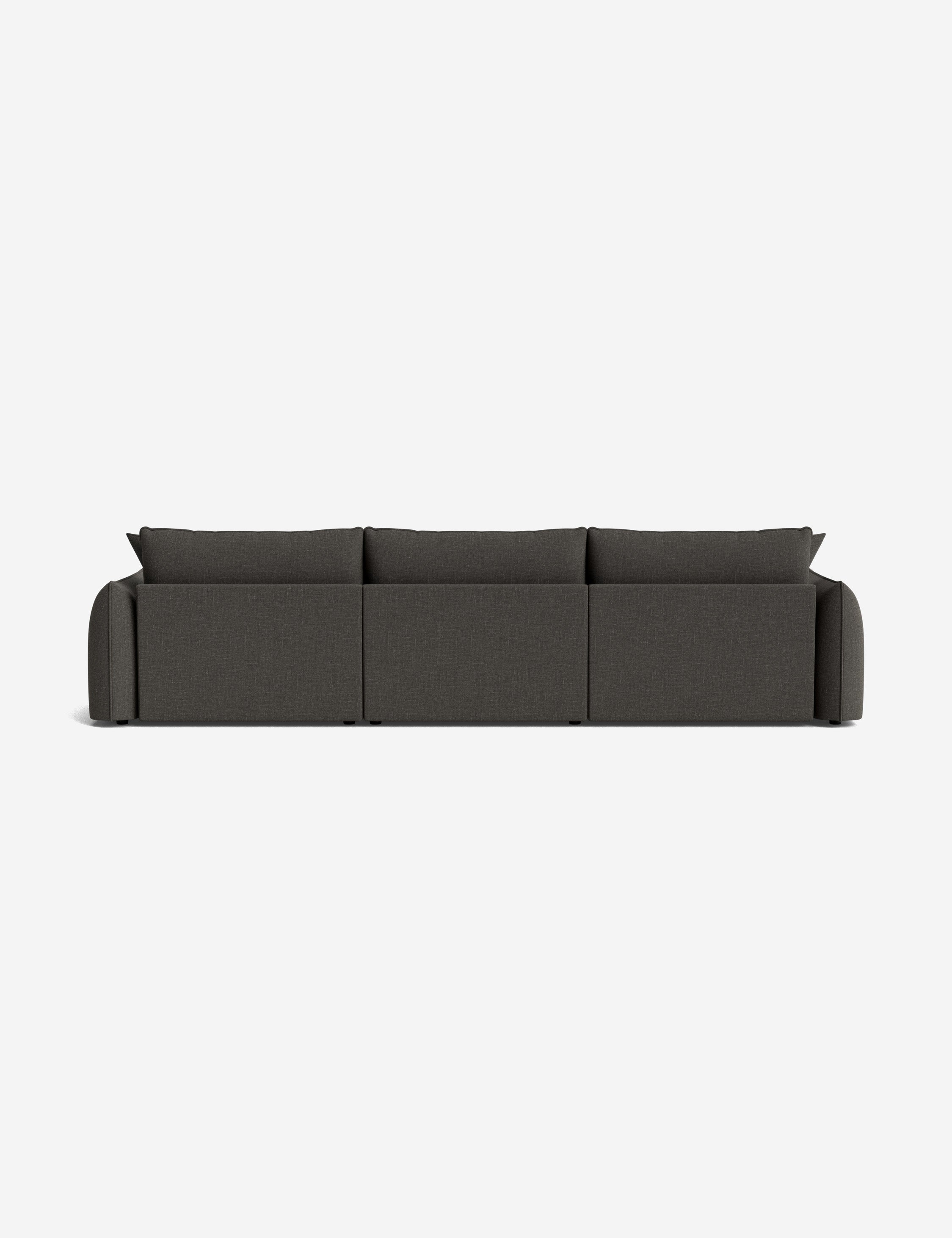 Balmer Sectional Sofa with Ottoman - Modern L-Shaped Couch Set for Living Room, Lounge & Home Theater - Comfortable Fabric Sofa with Chaise & Storage Ottoman