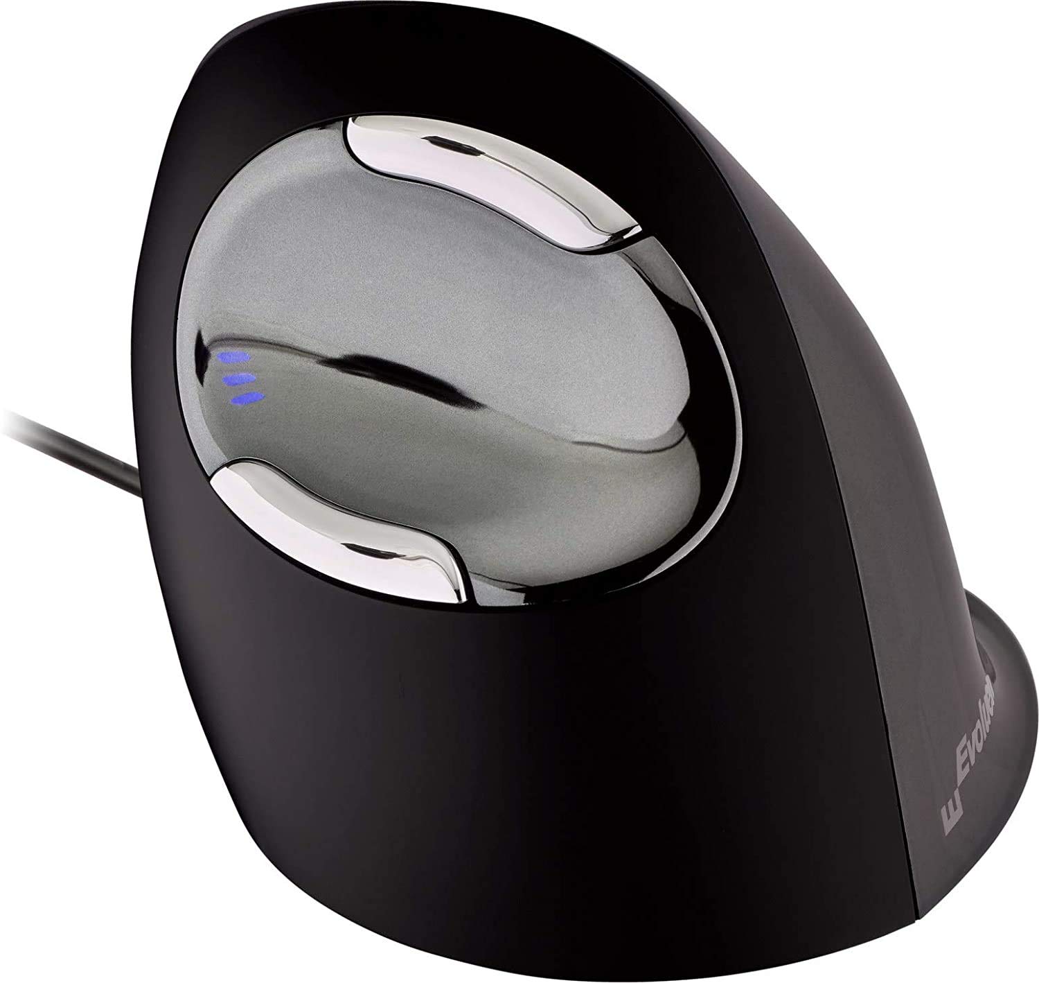 Evoluent VerticalMouse D Medium (VMDM) - Ergonomic Wired Computer Mouse for PC & Laptop, Right-Handed Design with Included Microfiber Cleaning Cloth | Perfect for Office Work, Gaming & Reducing Wrist Pain