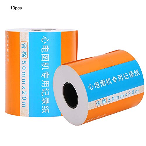10pcs ECG Thermal Paper Roll - 50mm x 20m for ECG Machine, Medical Printing Paper - High-Quality Darkroom Supplies for Hospitals & Clinics - Perfect for Patient Monitoring & Medical Record Keeping