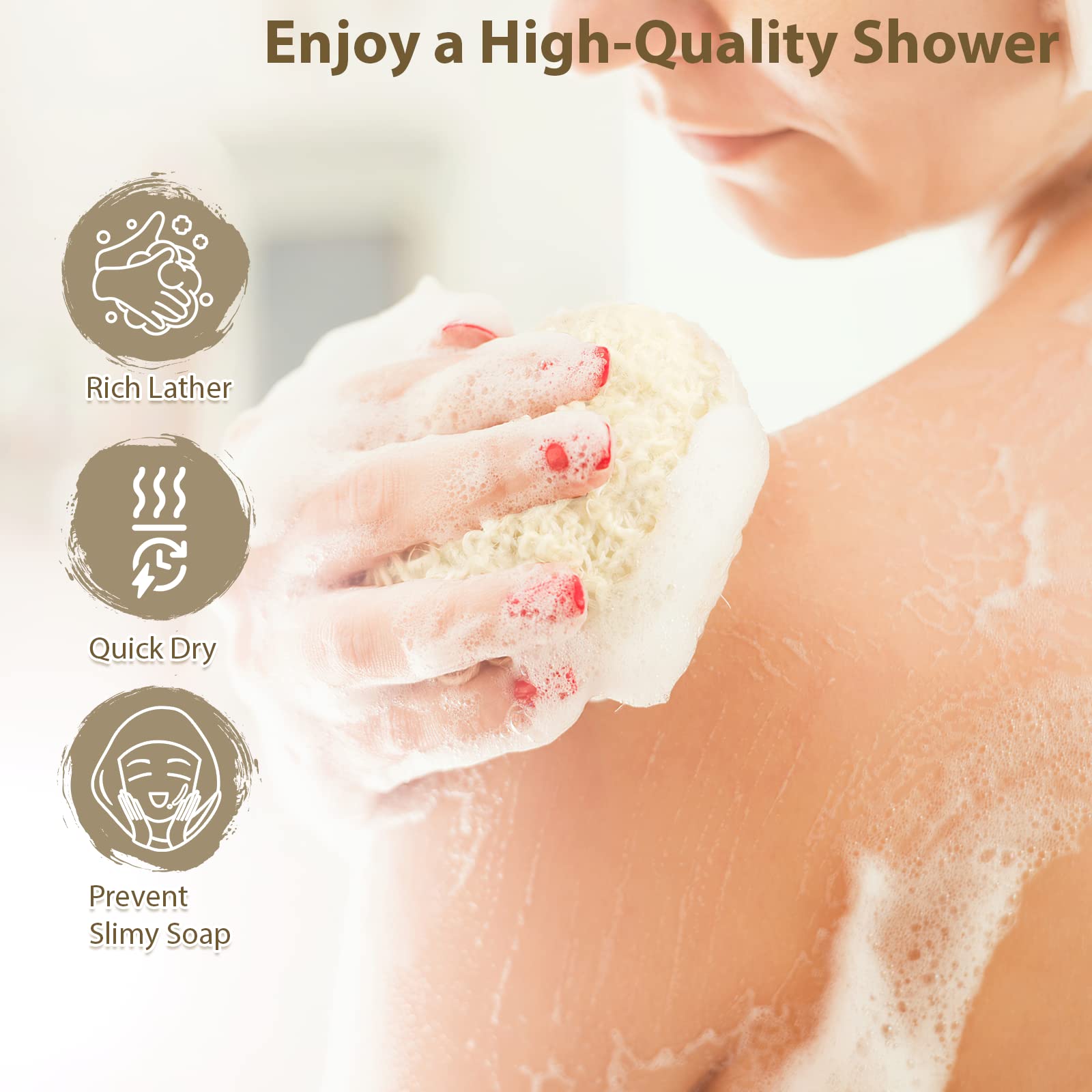 Varku 100 PCS Natural Sisal Soap Saver Bags - Eco-Friendly Cotton-Linen Exfoliating Soap Pouches for Shower, Bath & Travel - Zero Waste Plastic-Free Soap Holder with Drawstring - Perfect for Gentle Exfoliation & Foaming Lather