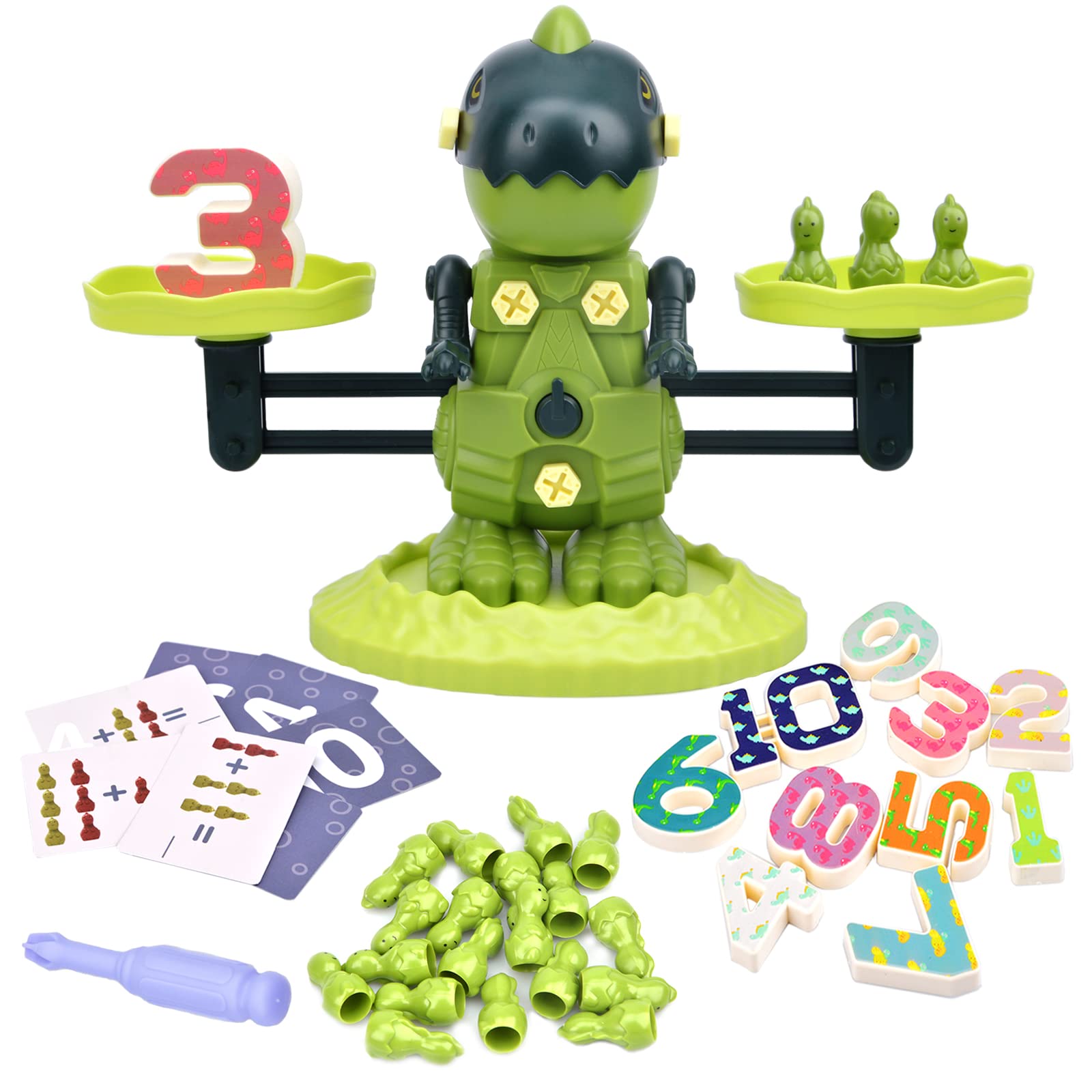 ASRIO Dinosaur Math Game - STEM Educational Toy for Kids 3-7 | Fun Counting & Learning Activity