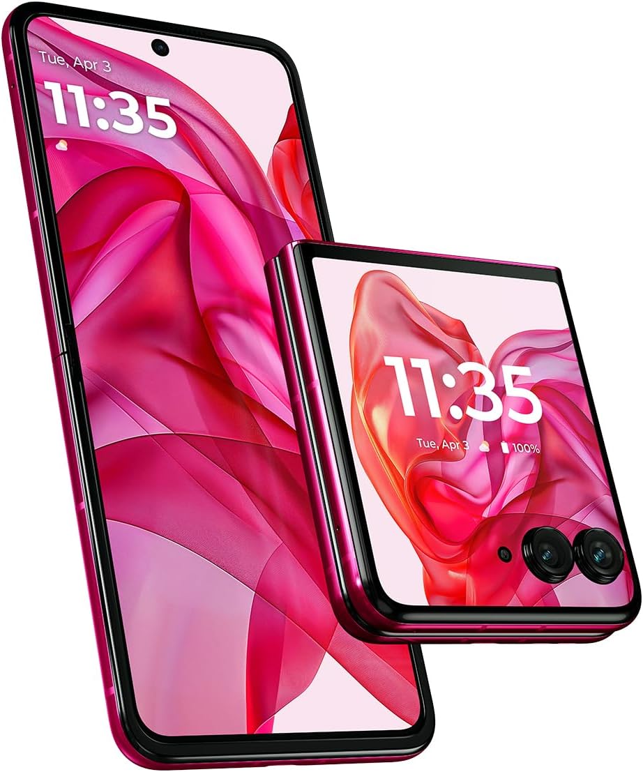 Unlocked Motorola razr+ 2024 5G Flip Smartphone - US Version | New Premium Foldable Phone for Business & Travel | Fast Charging & Long Battery Life
