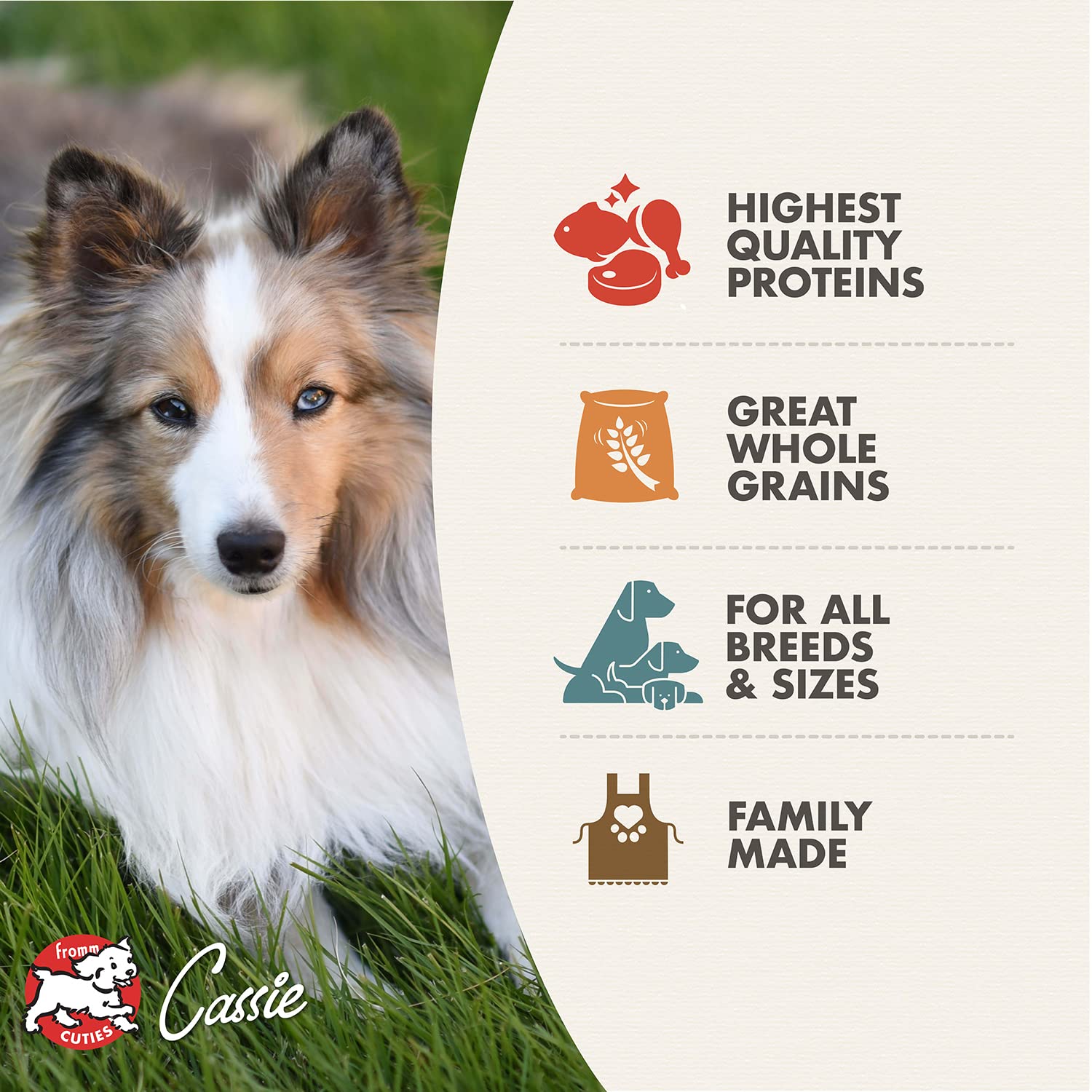 Fromm Adult Gold with Ancient Grains Dry Dog Food - Chicken Recipe for Large & Small Dogs - 15 lb Bag - Premium Nutrition for Active Pets - Perfect for Daily Feeding & Training Rewards