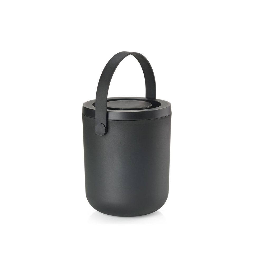 Eco-Friendly Bio Waste Compost Bin - 3L Kitchen Compost Container with Lid (19.5cm Height, Black) | Perfect for Sustainable Living & Organic Waste Recycling in Home, Office, or Garden