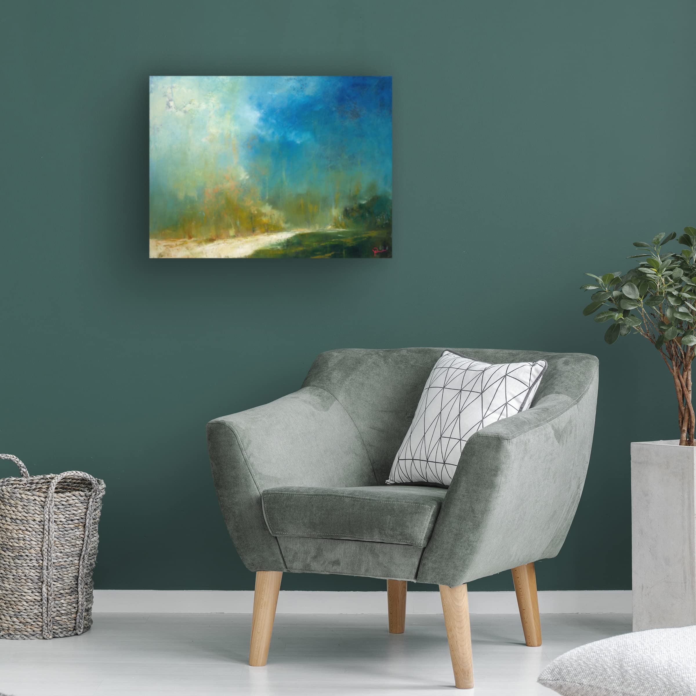 Trademark Fine Art 'The Path' Canvas Wall Art by Patrick Dennis - Stunning Landscape Painting for Living Room, Bedroom & Office Decor