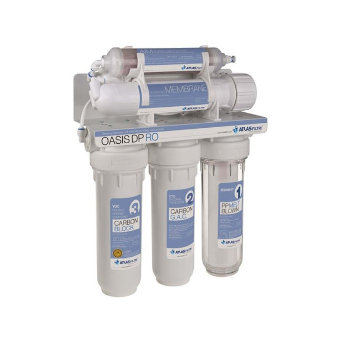 Atlas Filtri 6-Stage Reverse Osmosis Under Sink Water Filtration System with Drinking Faucet & 16L Pressure Tank - Pure Water for Home, Office & RV Use