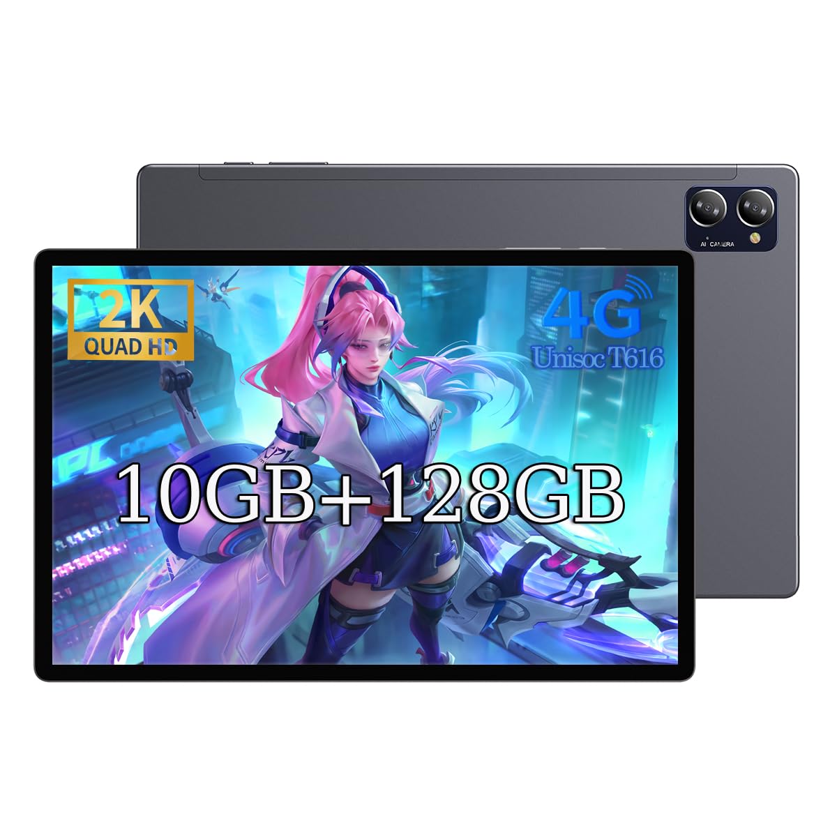 CHUWI 10.51'' Android Tablet - 10GB RAM 128GB ROM, Unisoc T616 Processor, 4G LTE Unlocked, FHD 1920x1200 Display, 1TB Expandable Storage, 13MP Triple Camera - Perfect for Work, Study, Streaming & Travel