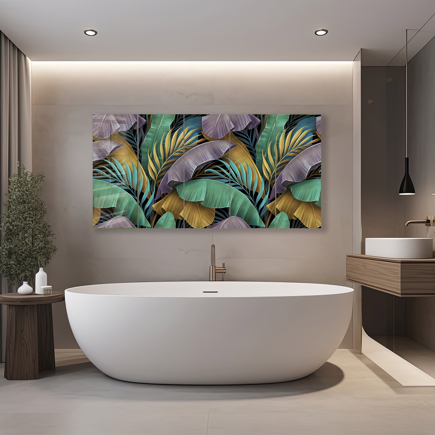 Tropical Leaves for Home Decor | Artificial Palm Leaves for Wall Art, Party & Wedding Decorations | Perfect for Boho, Jungle & Tropical Themes