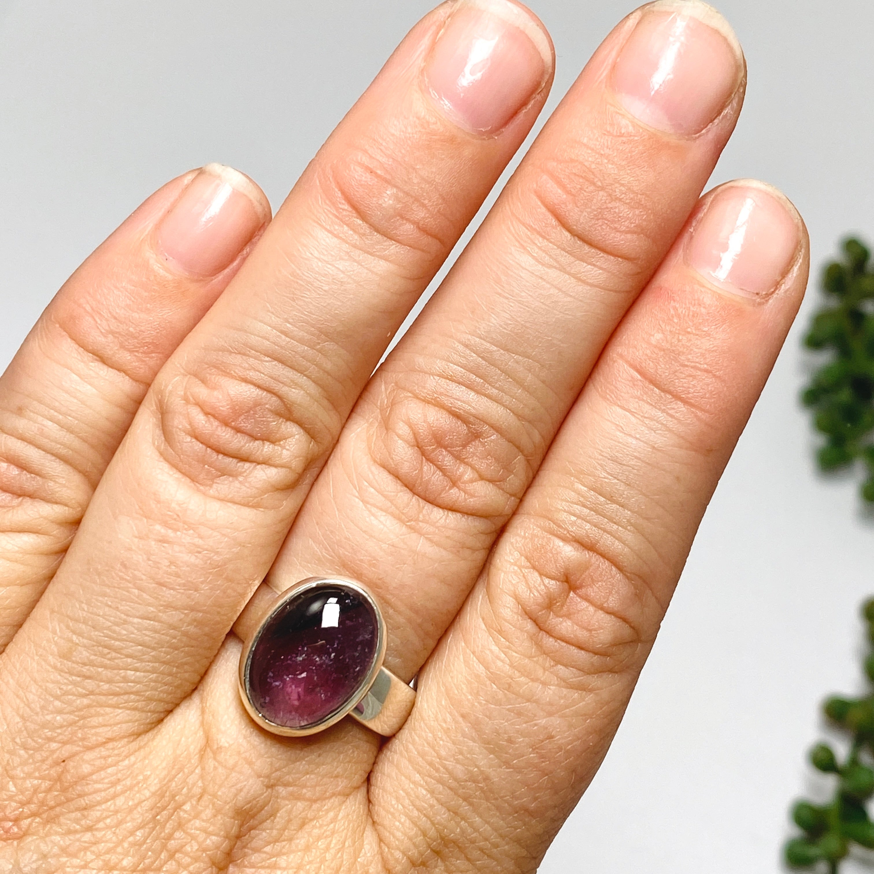 Pink Tourmaline Oval Cabochon Ring Size 9 - Genuine Gemstone Jewelry for Women - Perfect for Engagement, Wedding & Everyday Wear